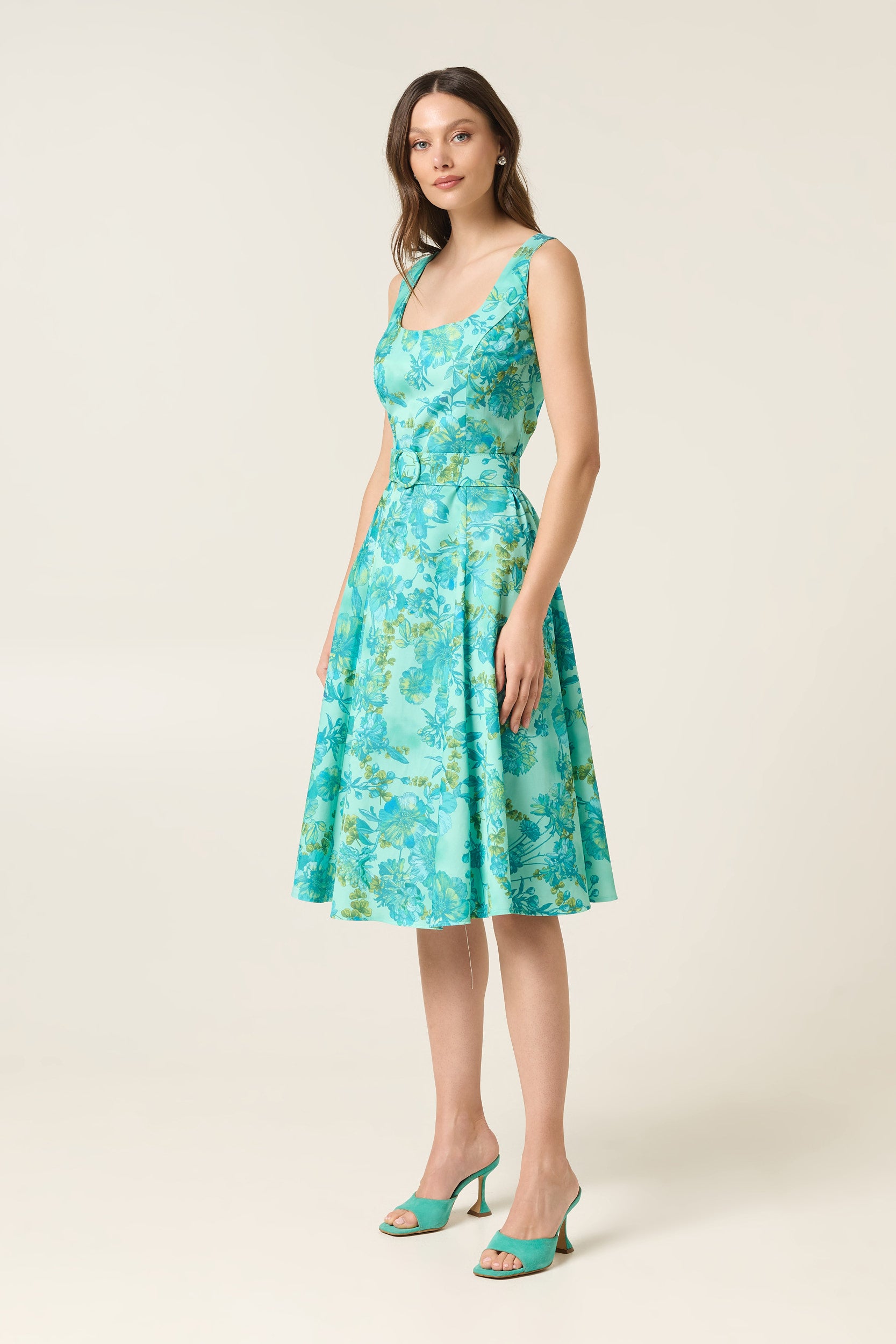 CELESTE MIDI DRESS WITH BELT