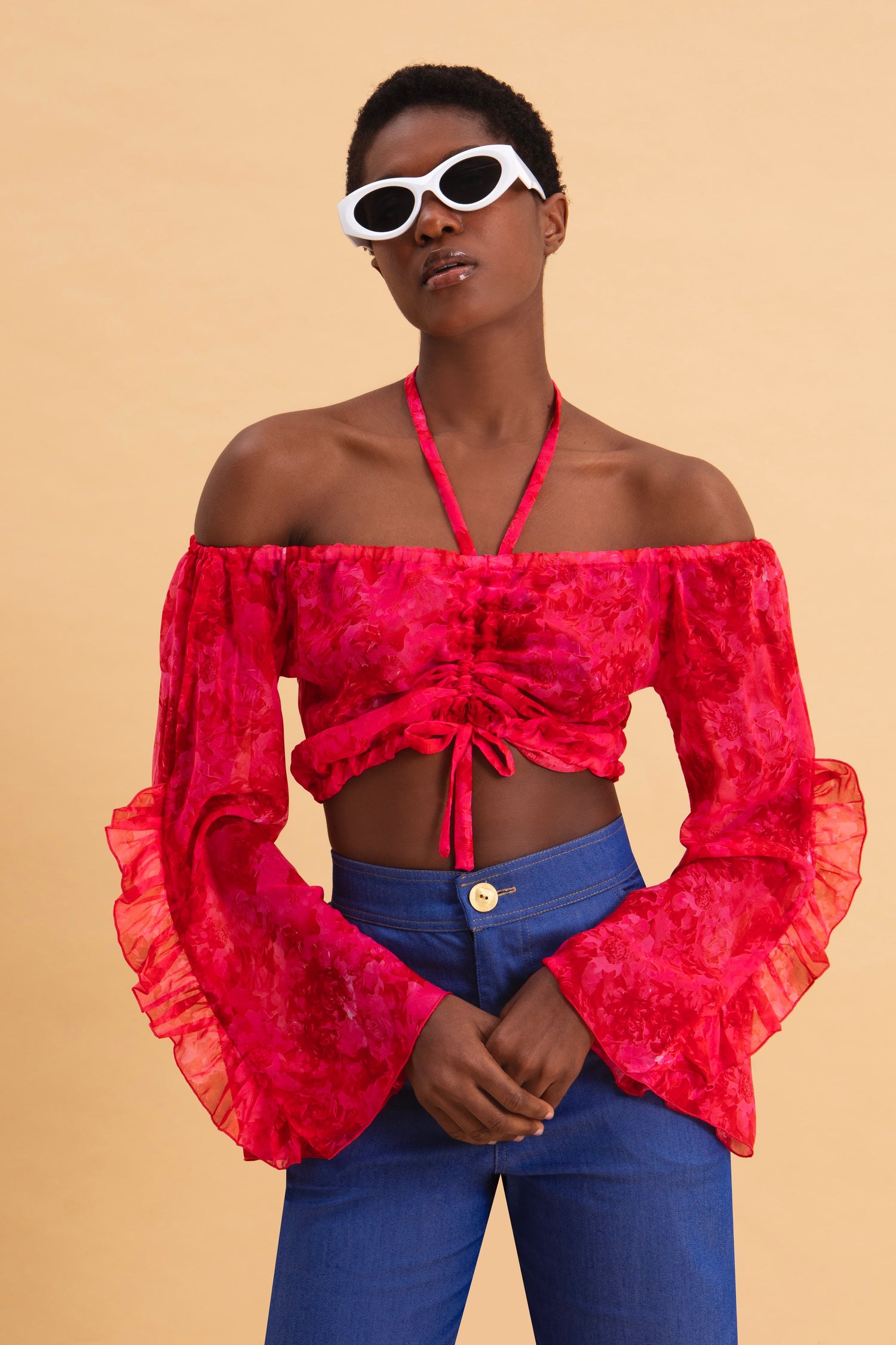 COBALT CHIC DENIM PANTS