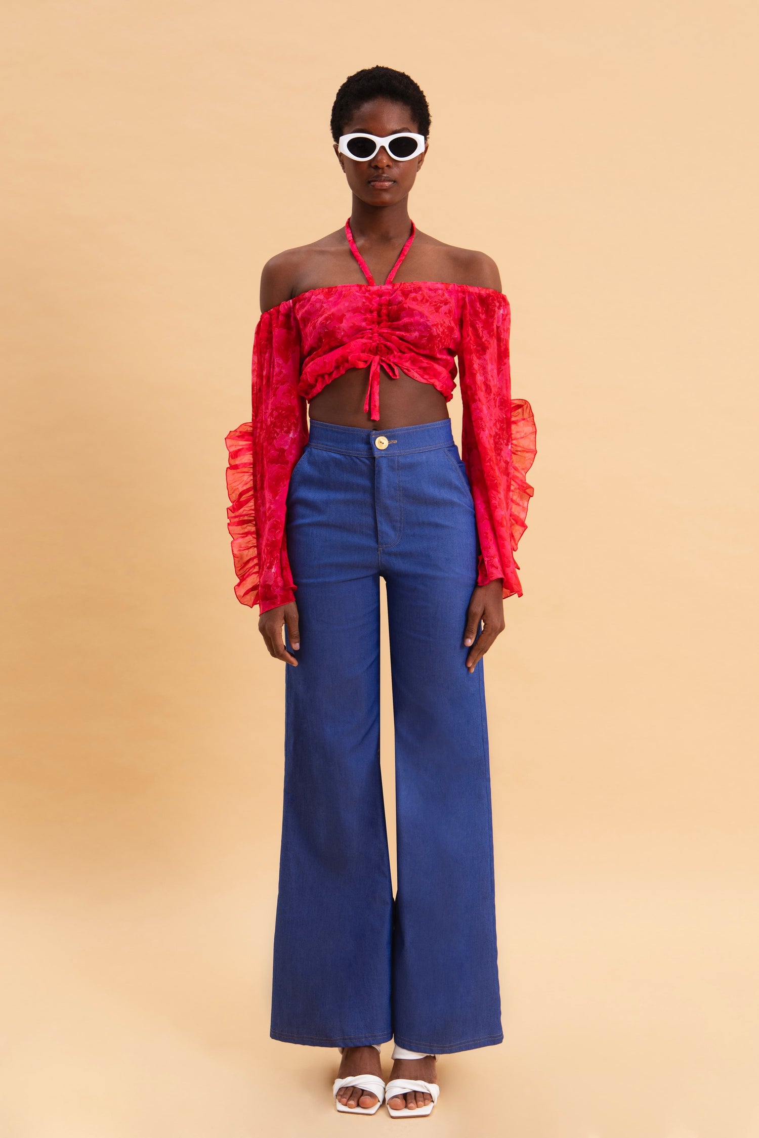 COBALT CHIC DENIM PANTS