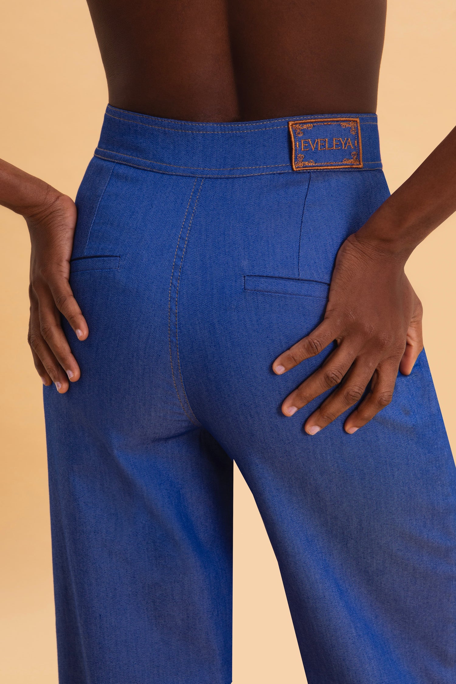 COBALT CHIC DENIM PANTS