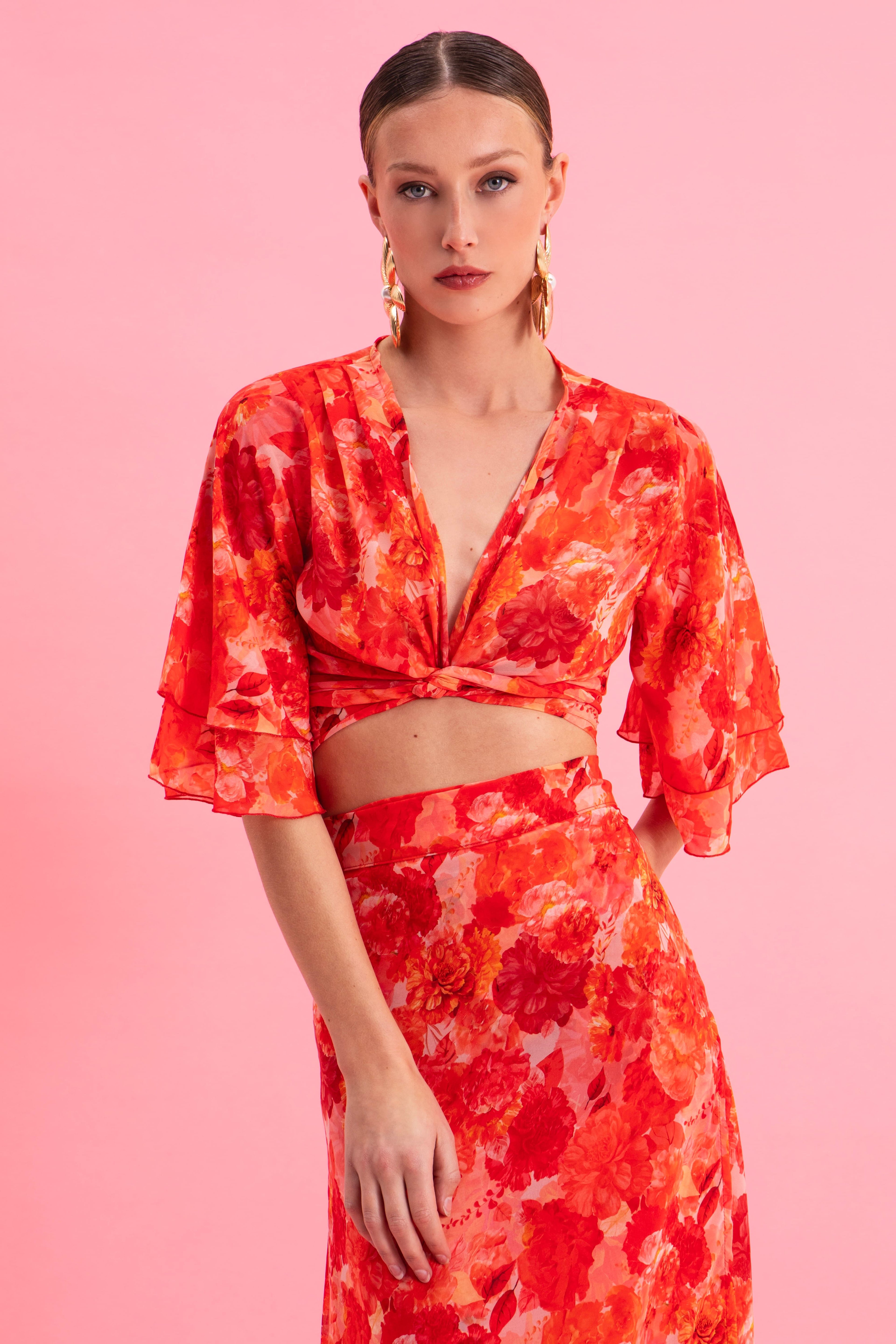 SUNSET DREAM WRAP TOP