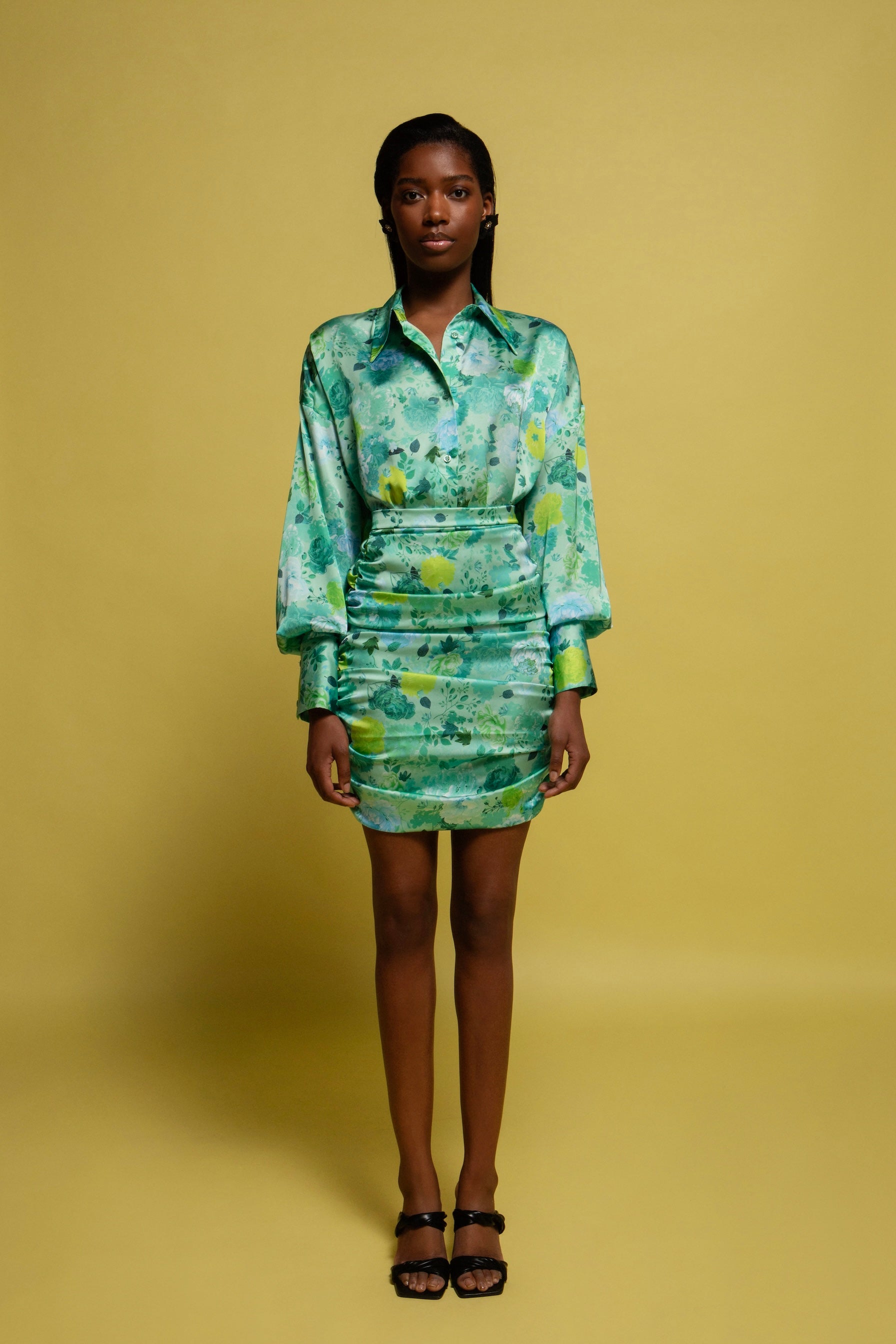 VALERIE MINI SATIN DRESS