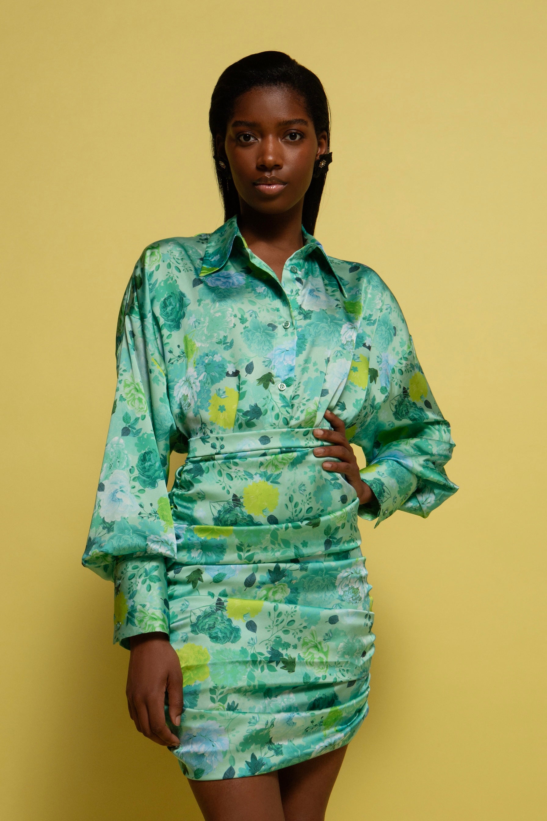 VALERIE MINI SATIN DRESS