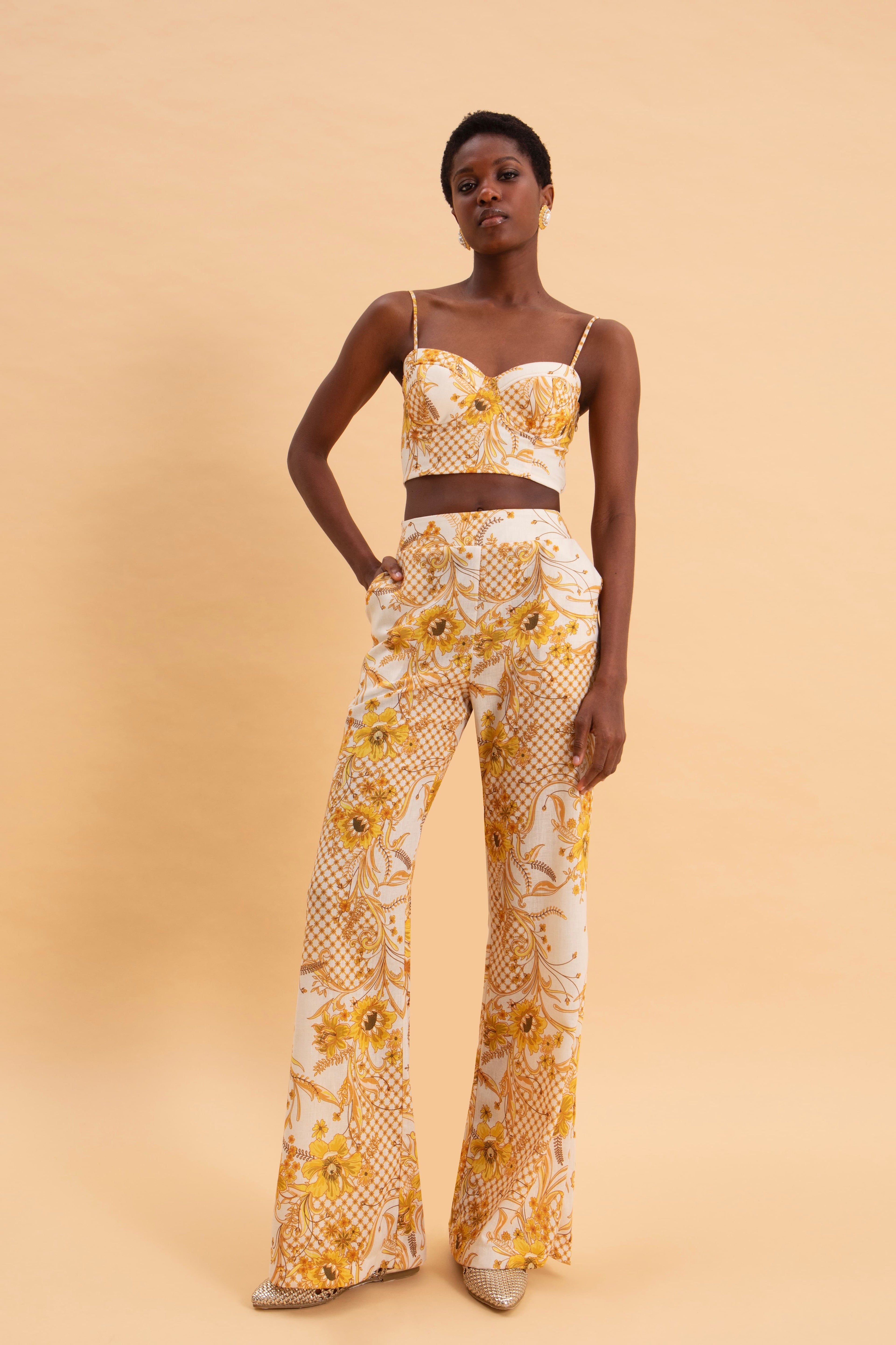 MARIGOLD HIGH WAISTED LINEN PANTS