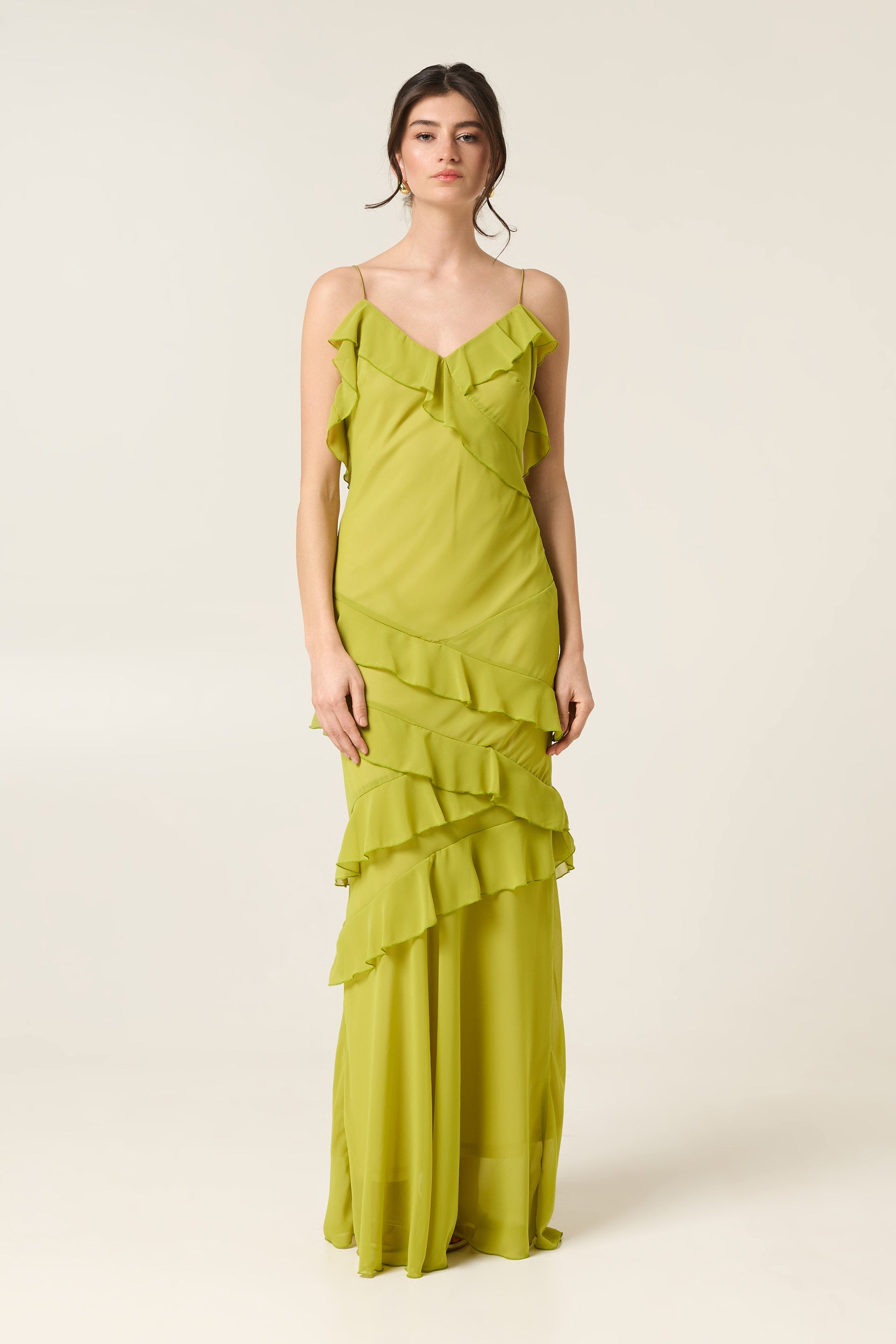 ESTELLE MAXI DRESS WITH RUFFLES