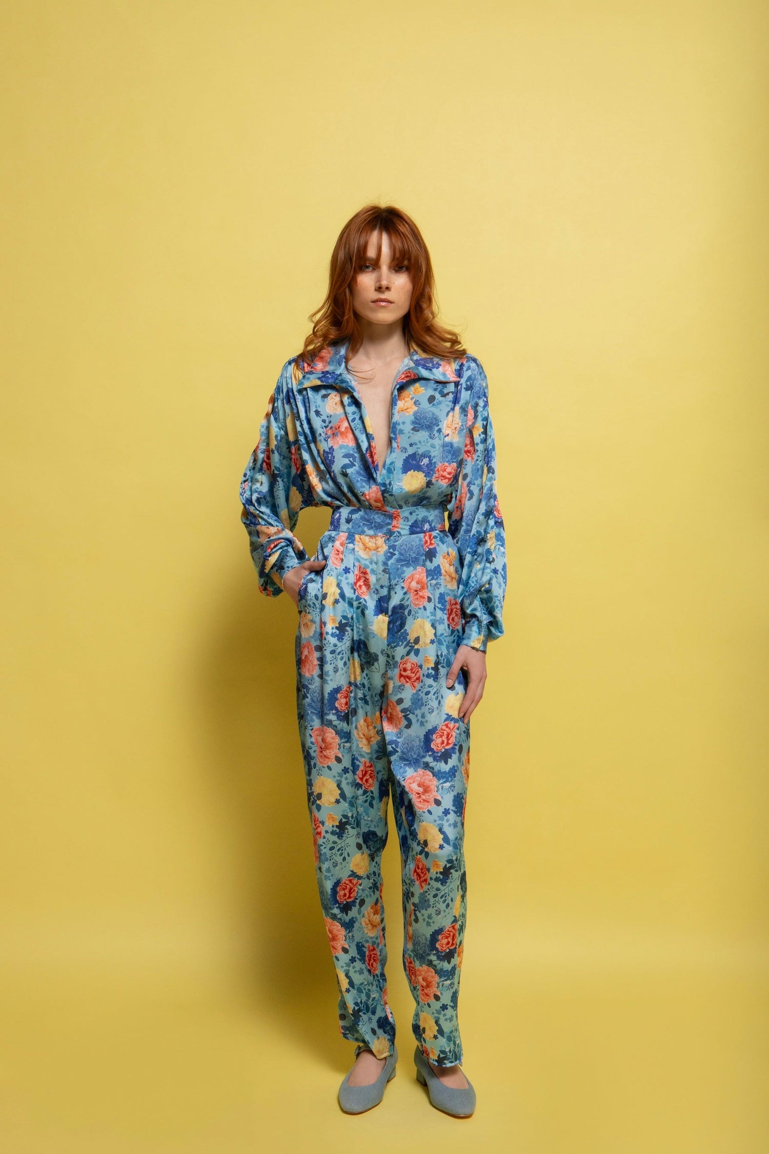 CHARLOTTE HIGH WAISTED SATIN PANTS