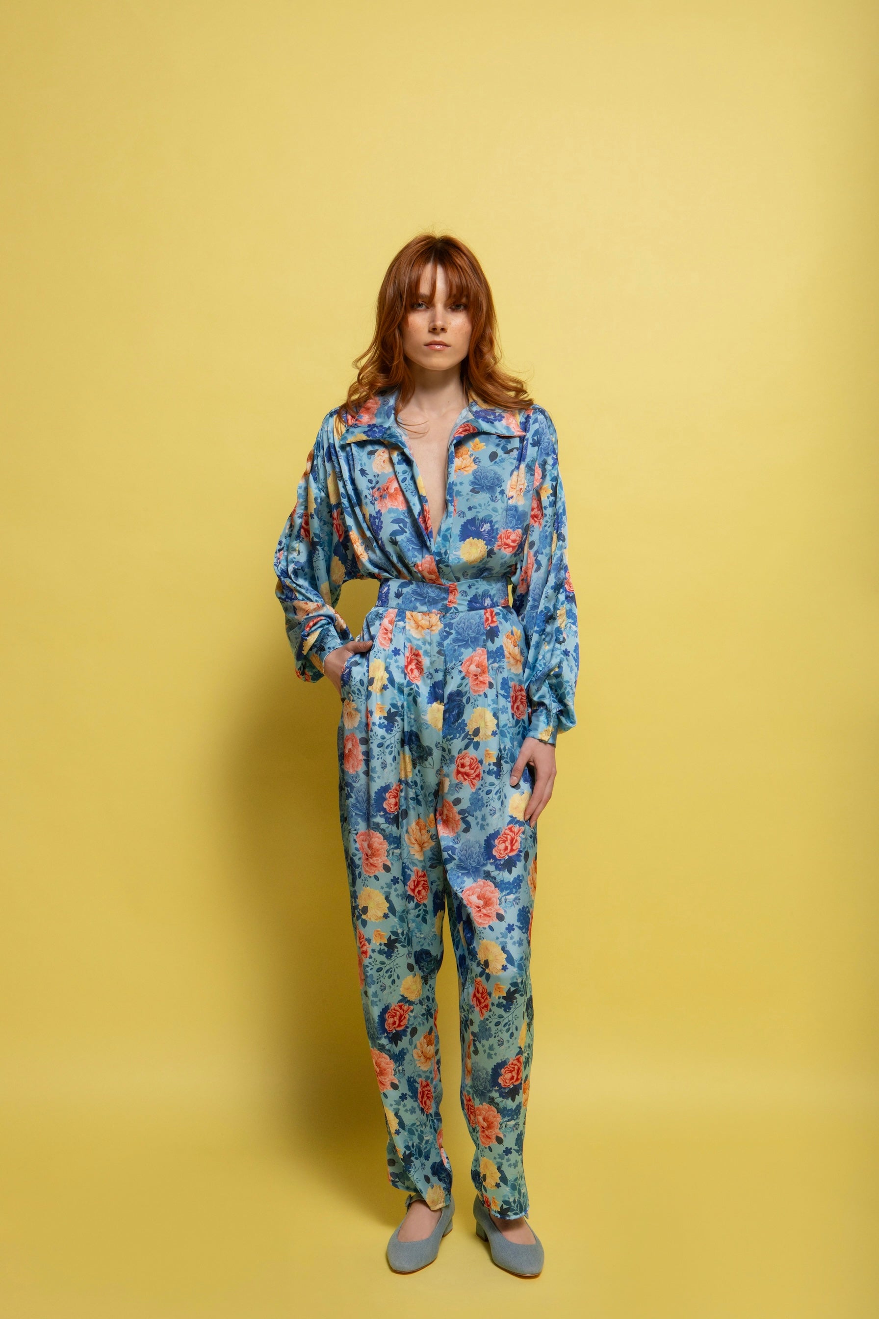 CHARLOTTE HIGH WAISTED SATIN PANTS