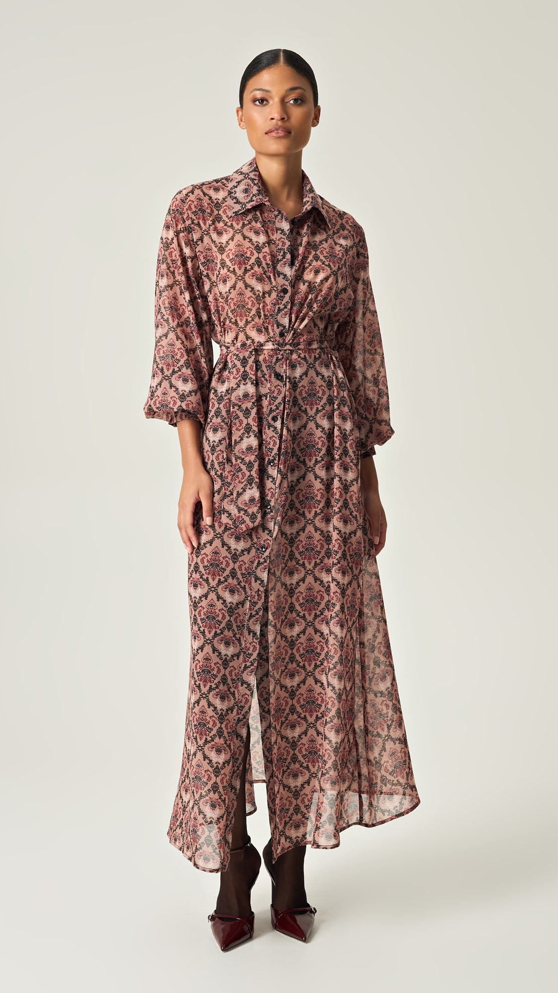 VINTAGE ROSEWOOD SHIRTDRESS