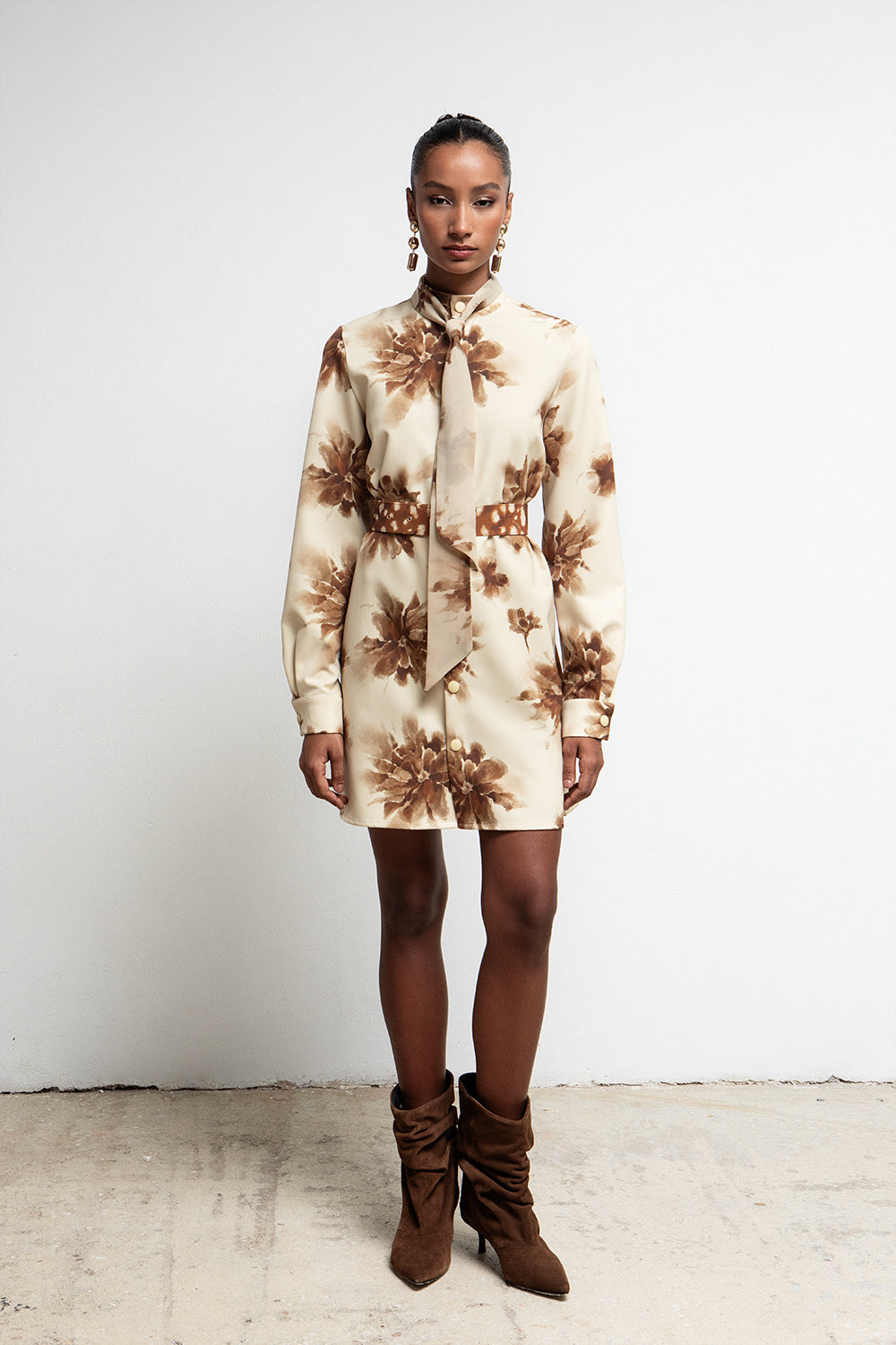 NOISETTE MINI BELTED DRESS