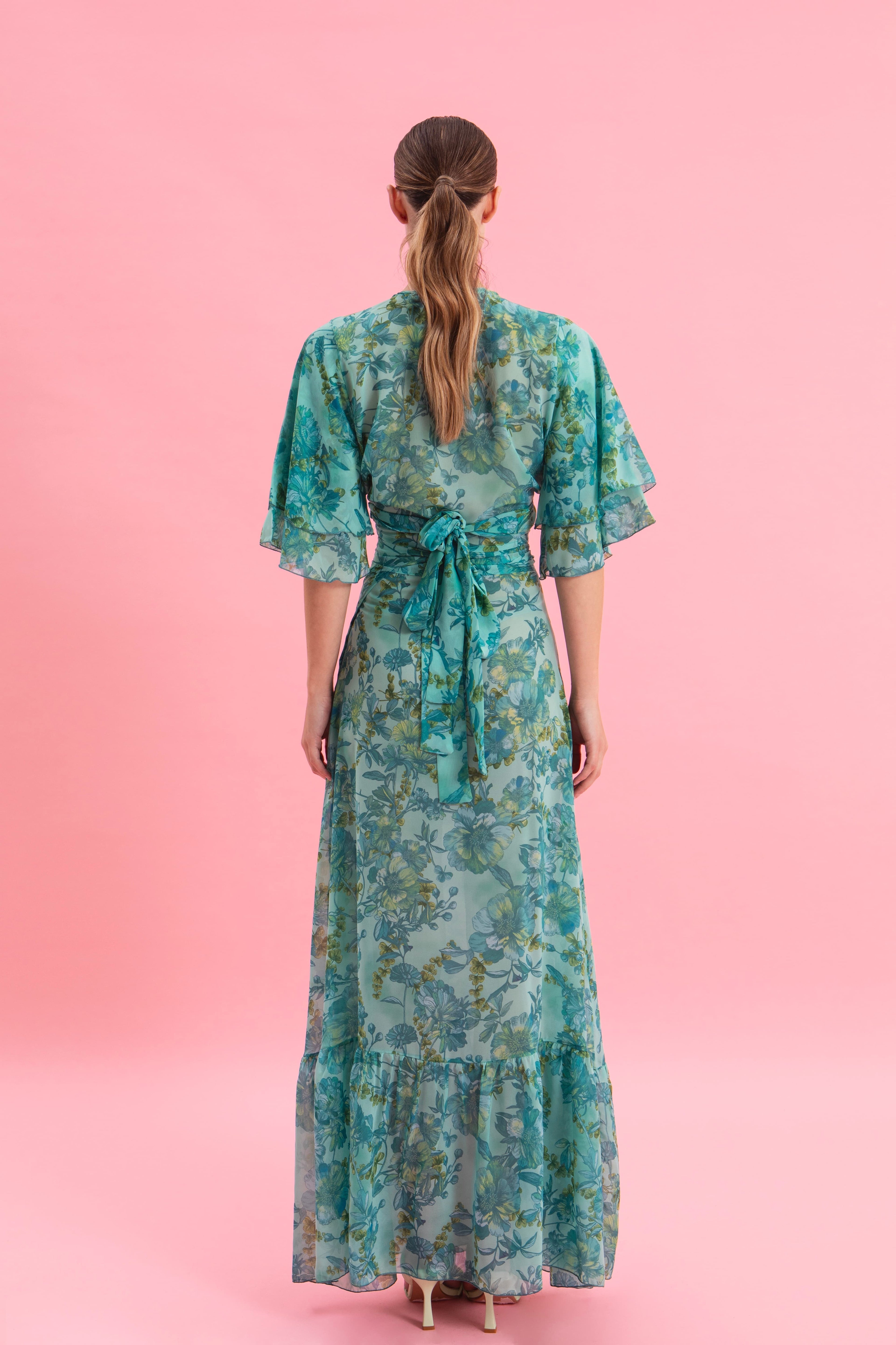BOTANICAL BREEZE MAXI WRAP SKIRT