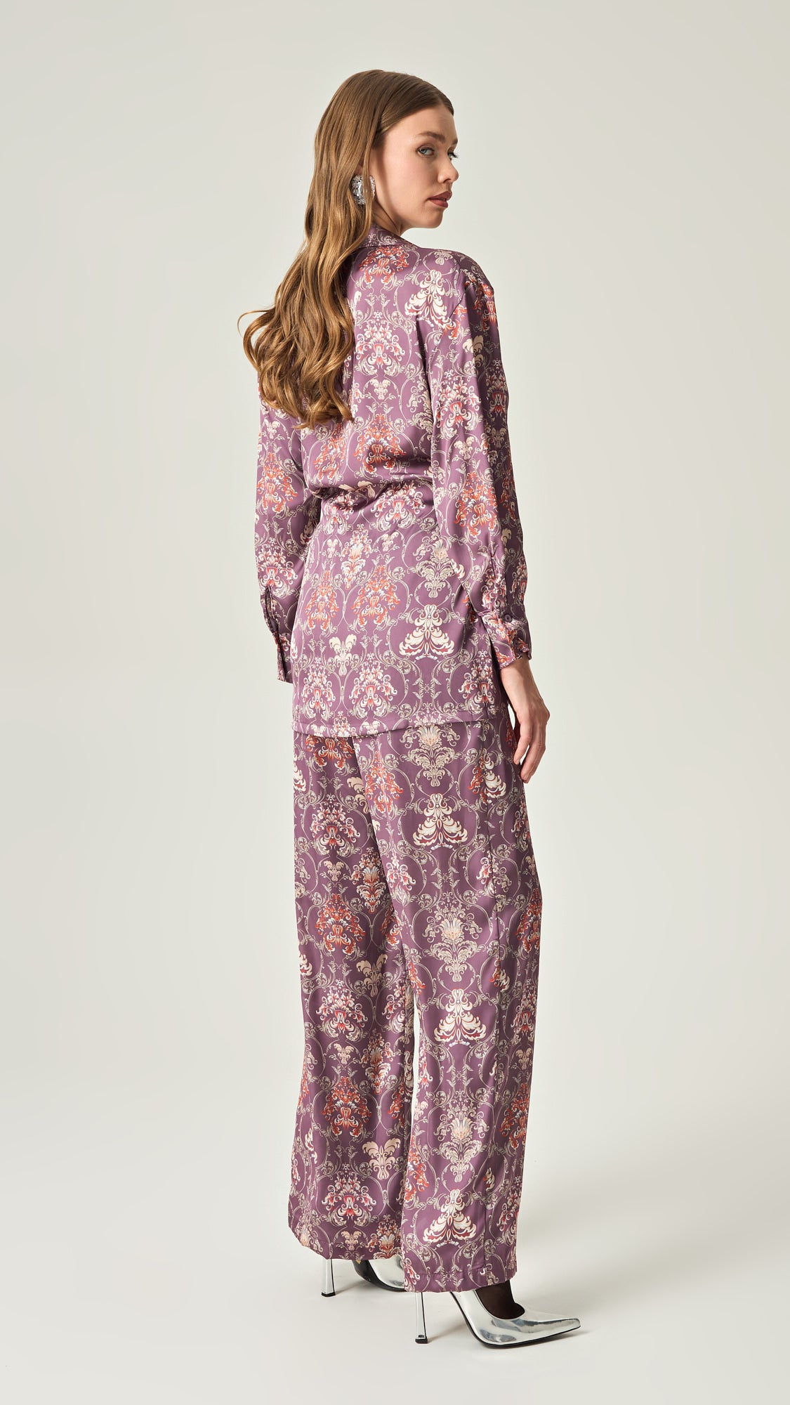 AMETHYST GRACE SATIN HIGH WAISTED PANTS