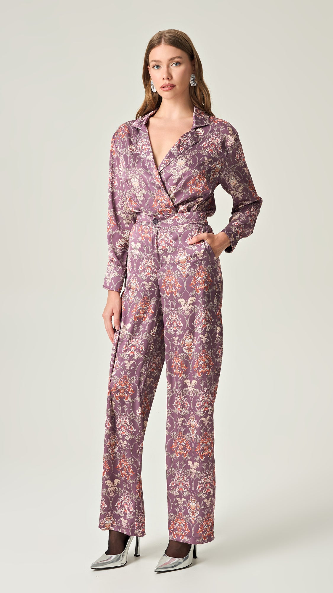 AMETHYST GRACE SATIN HIGH WAISTED PANTS