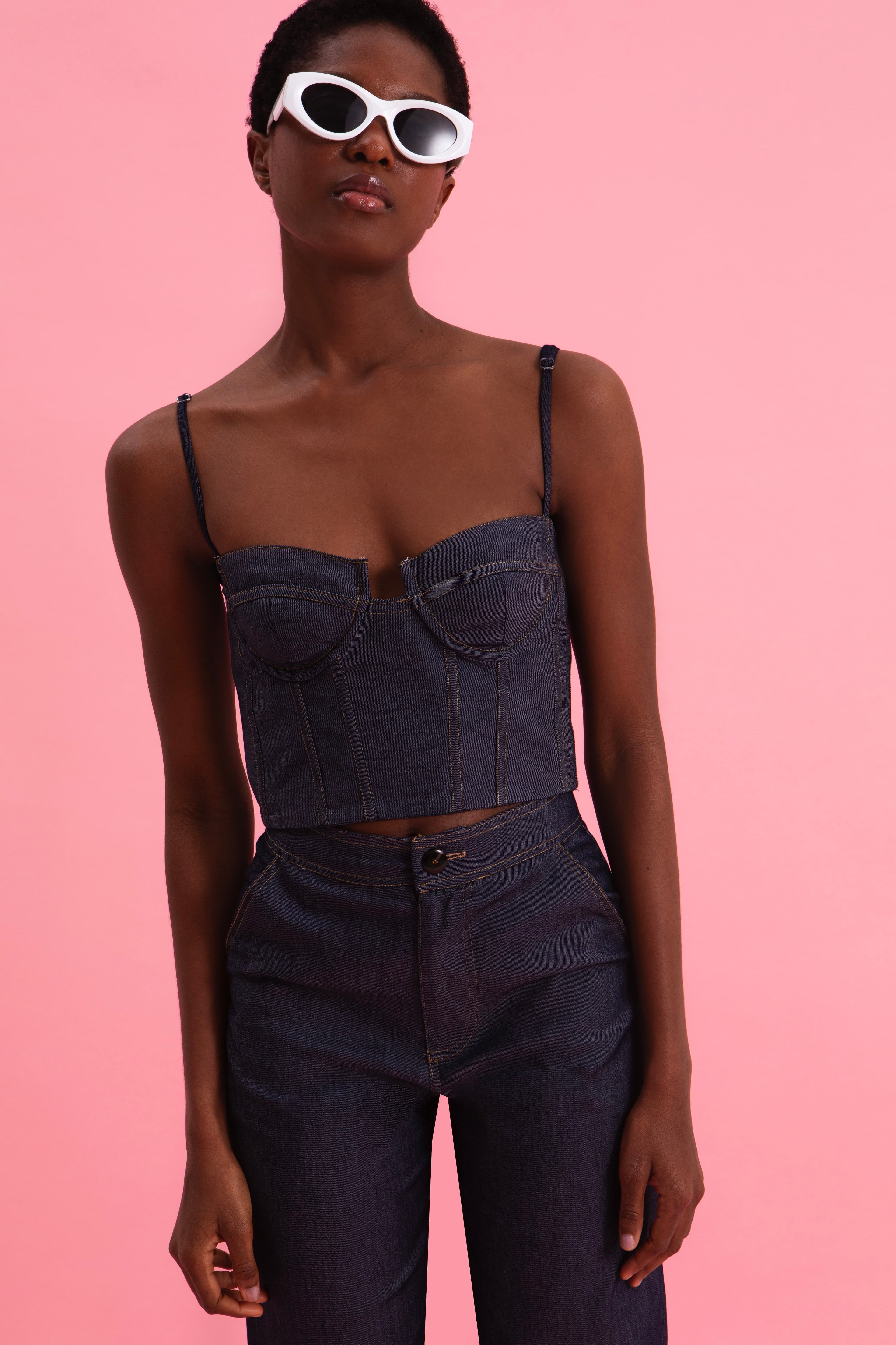 NIGHTFALL DENIM BUSTIER