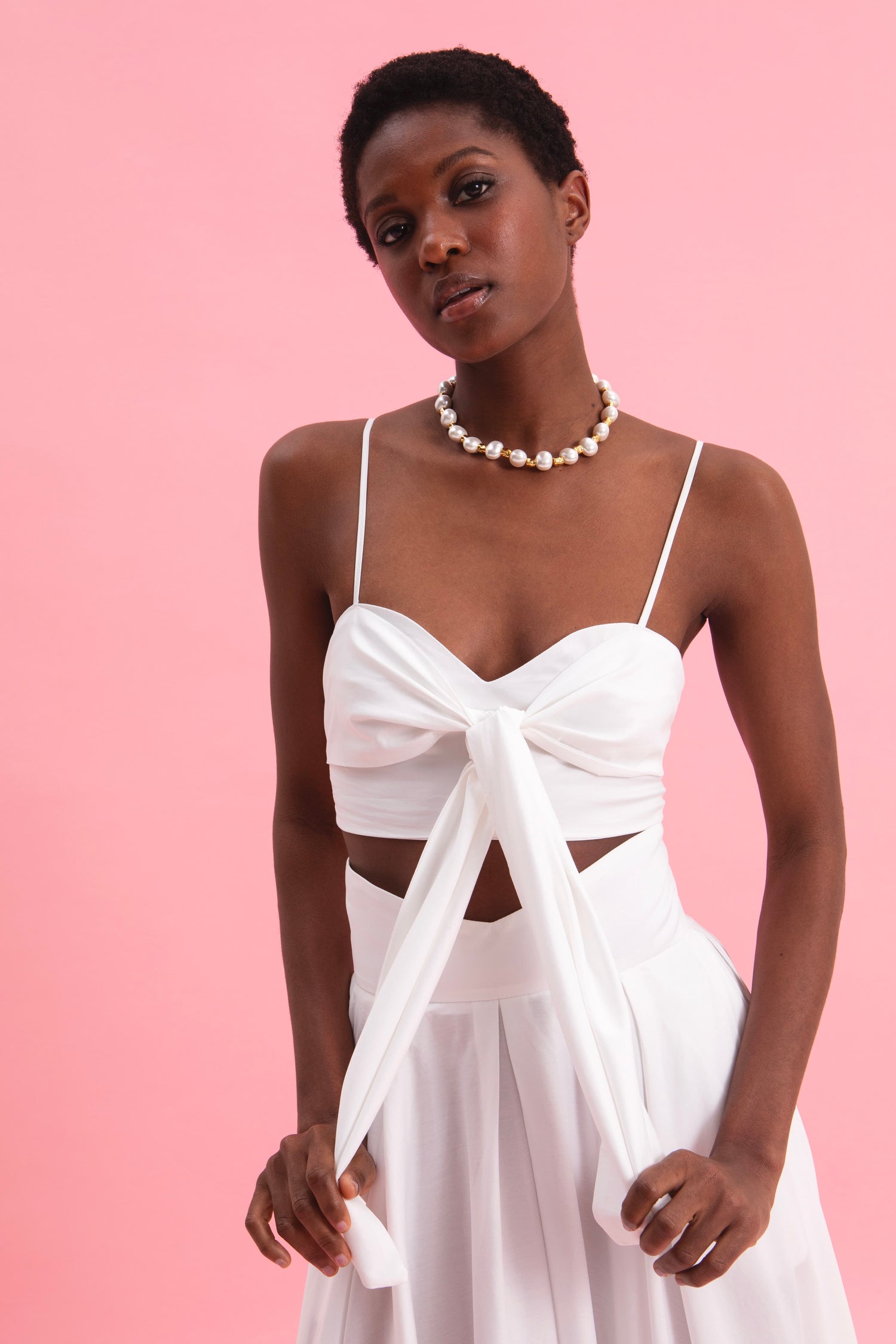 SNOW WHITE 100% COTTON MAXI SKIRT