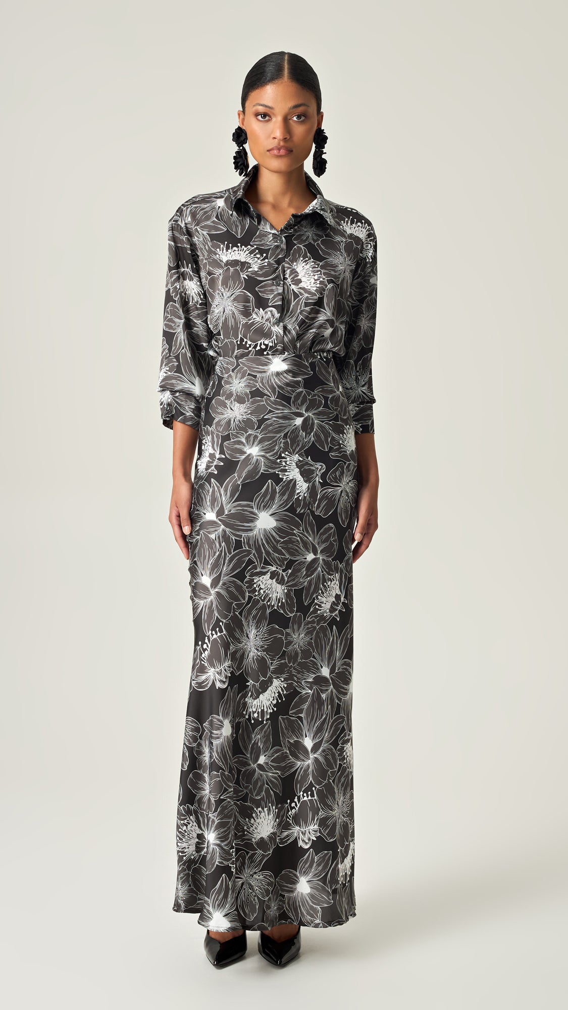 STARLIGHT PETALS SATIN SHIRT