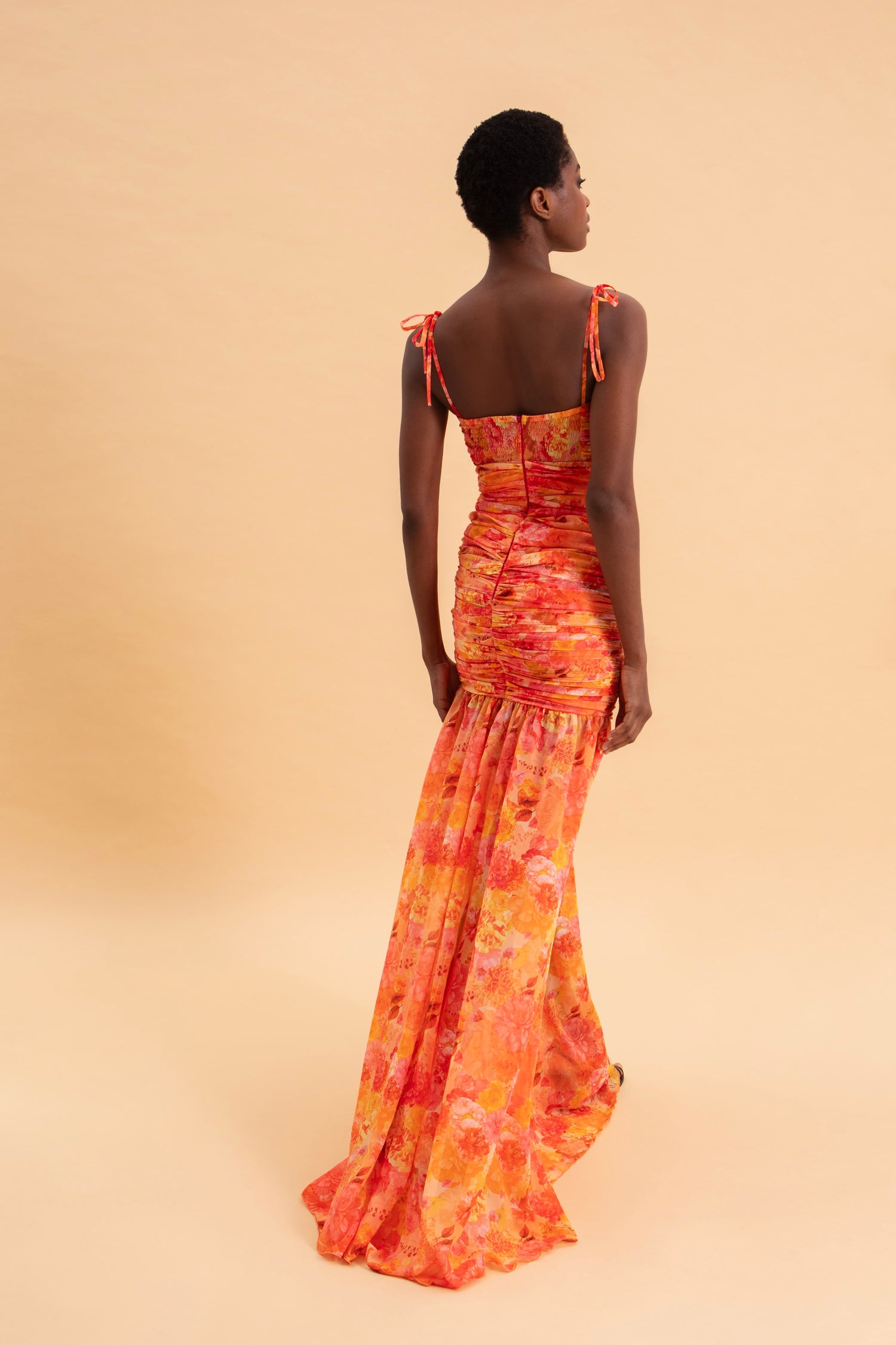 TANGERINE PARADISE MAXI DRESS
