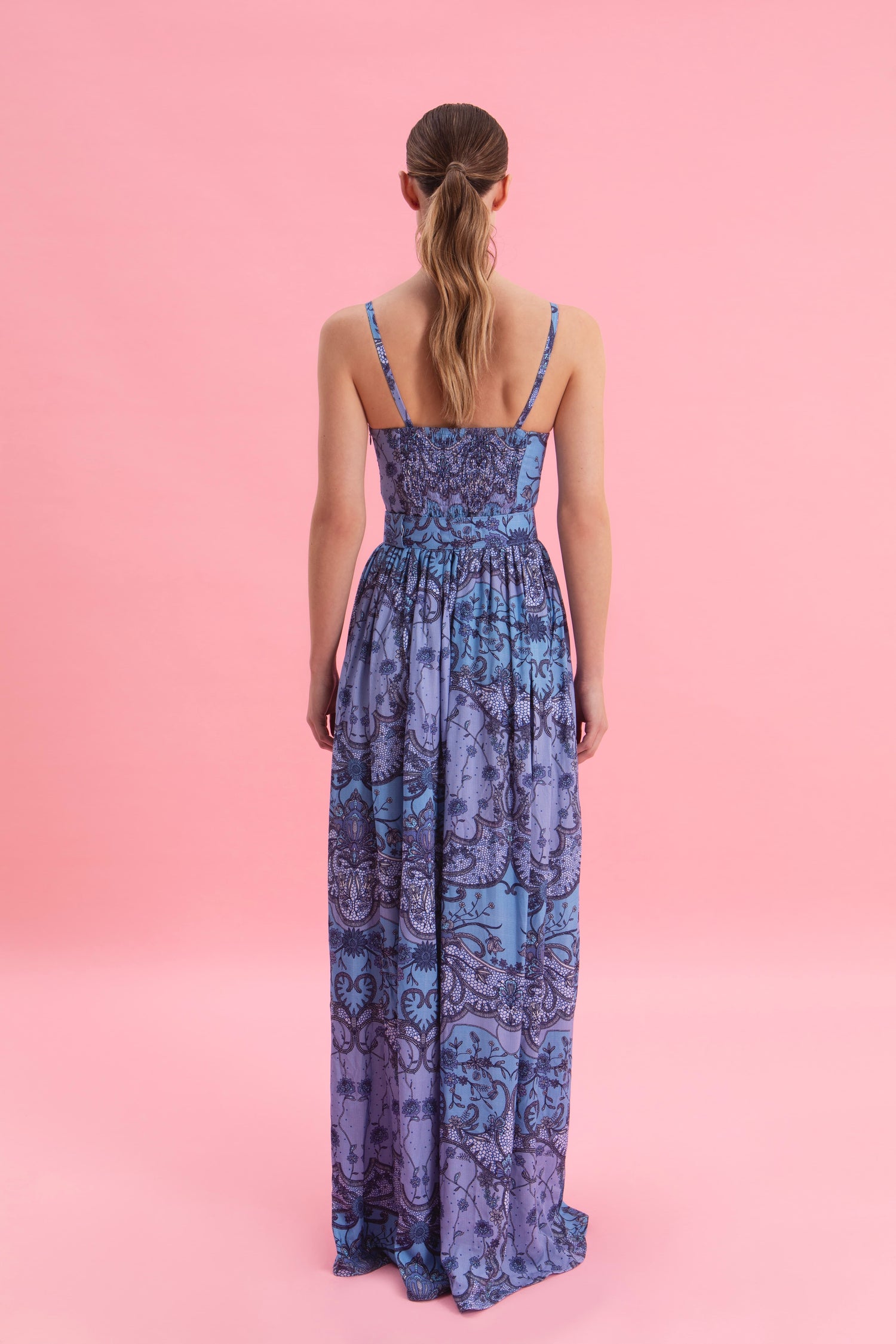 VELVET SKY MAXI 100% VISCOSE DRESS