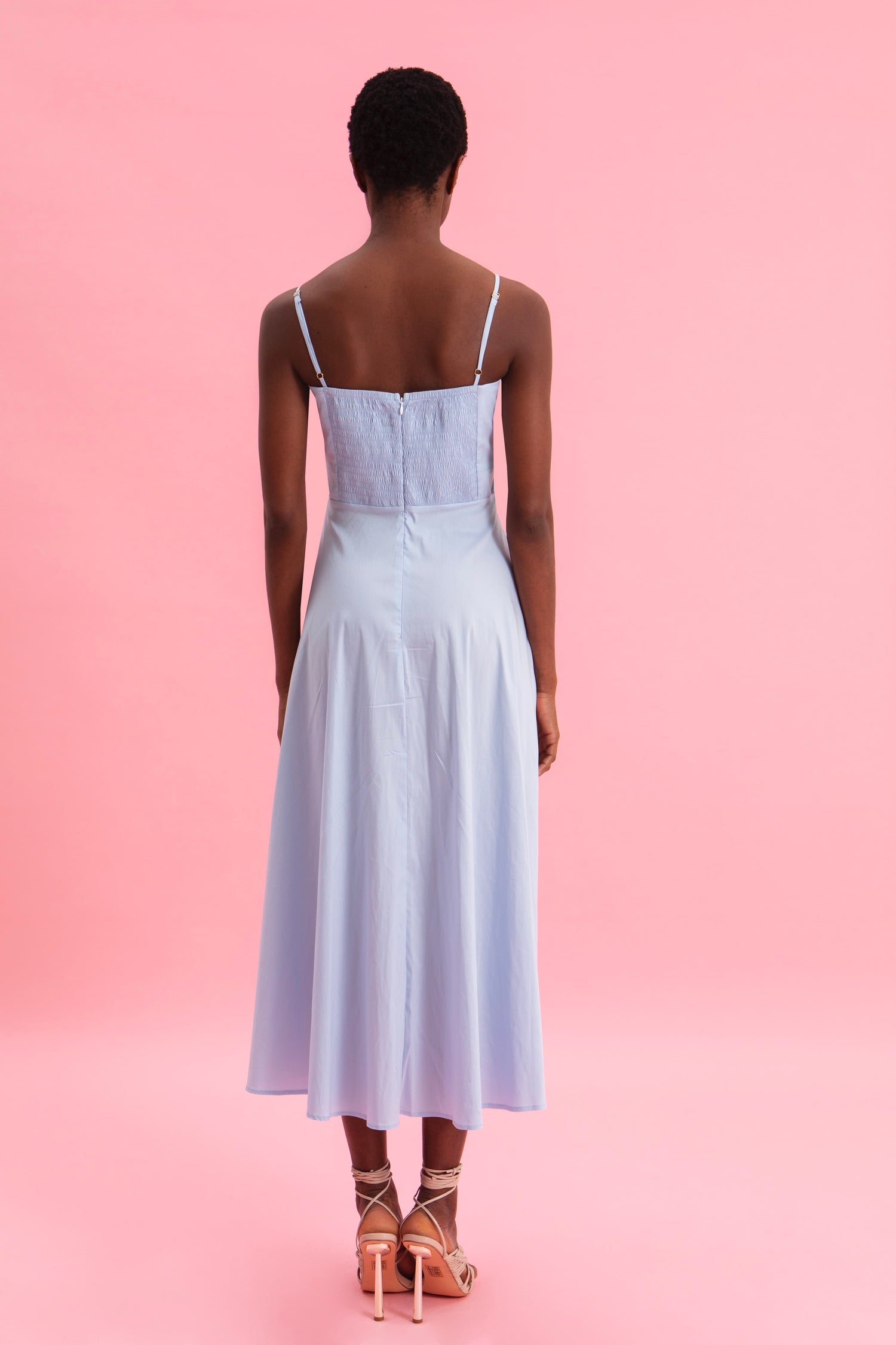 SKYLINE CHARM 100% COTTON POPLIN DRESS