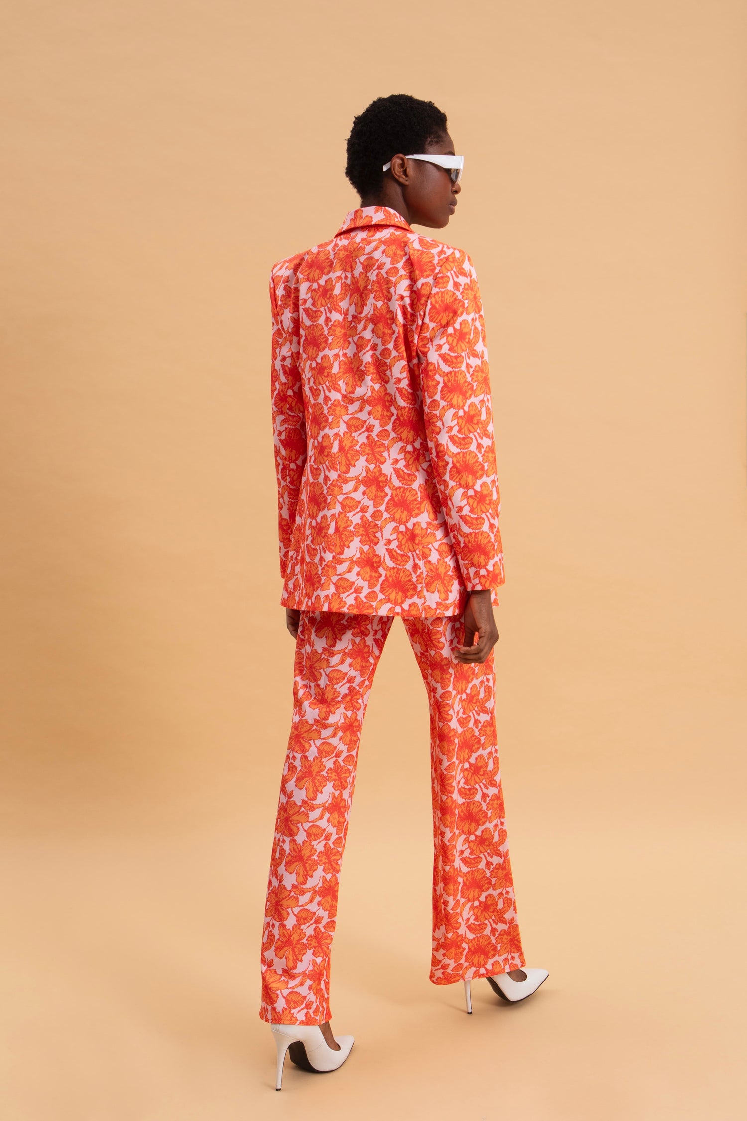 CORAL HIBISCUS 100% COTTON PANTS