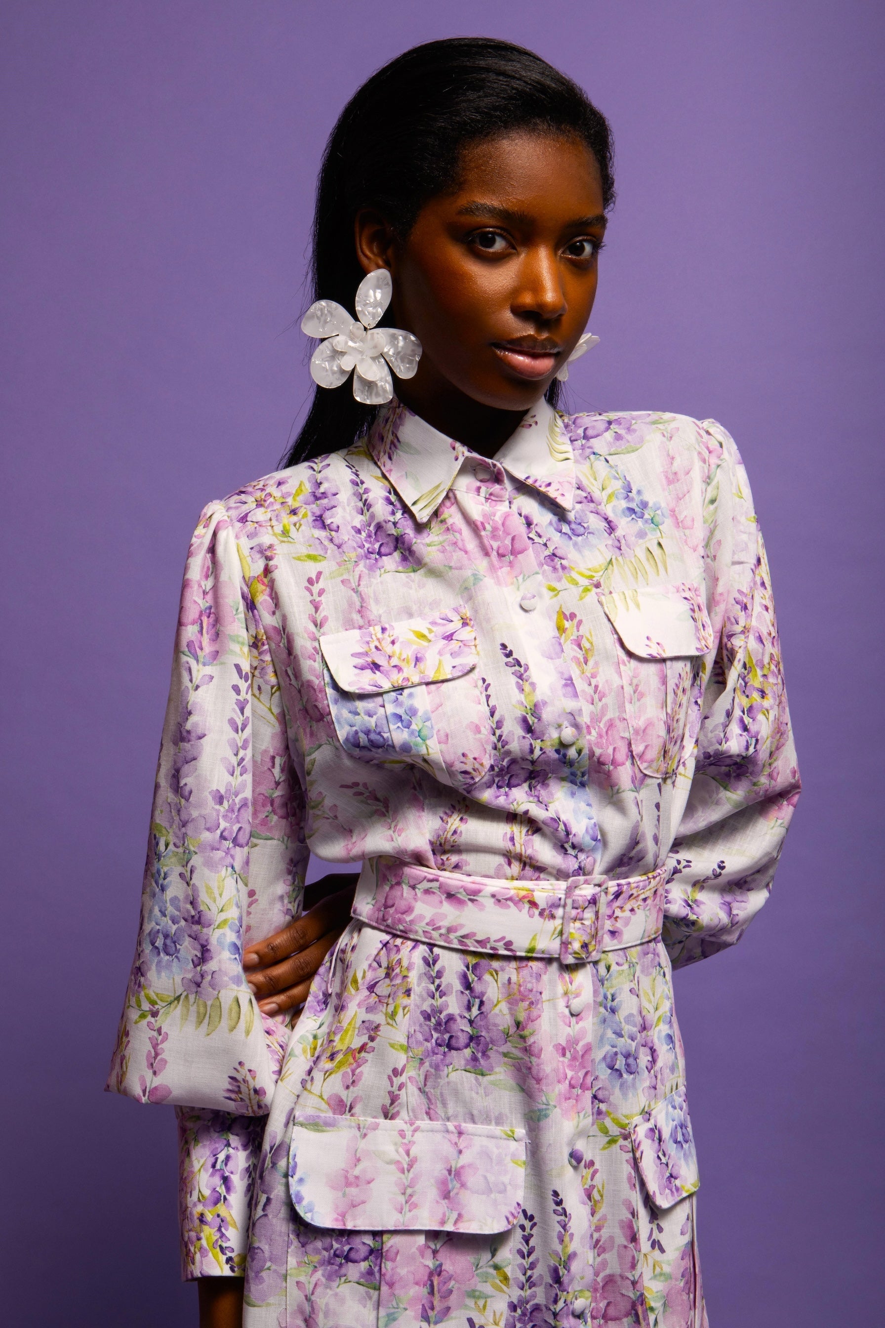 BIANCA MINI LINEN DRESS WITH BELT