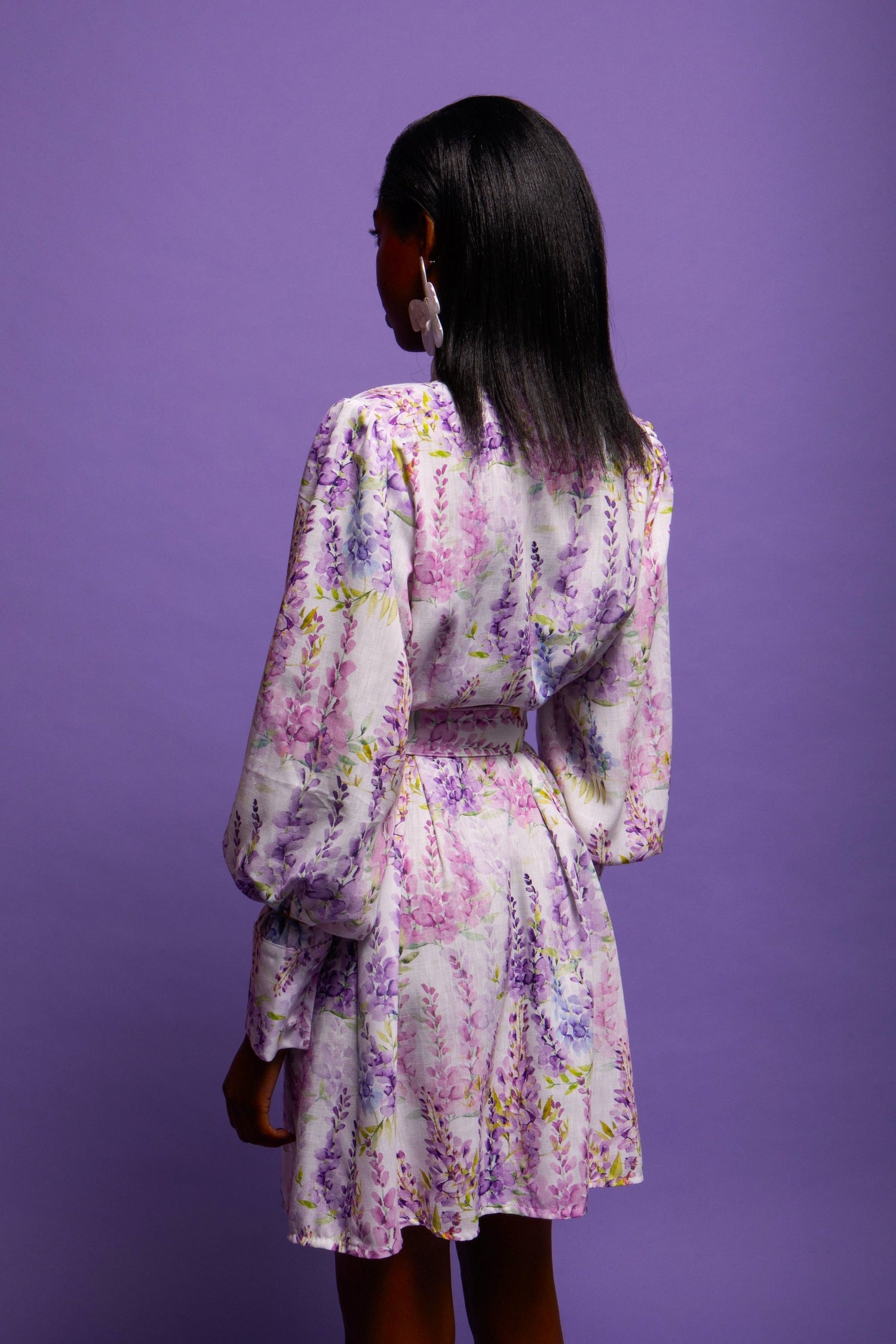 BIANCA MINI LINEN DRESS WITH BELT