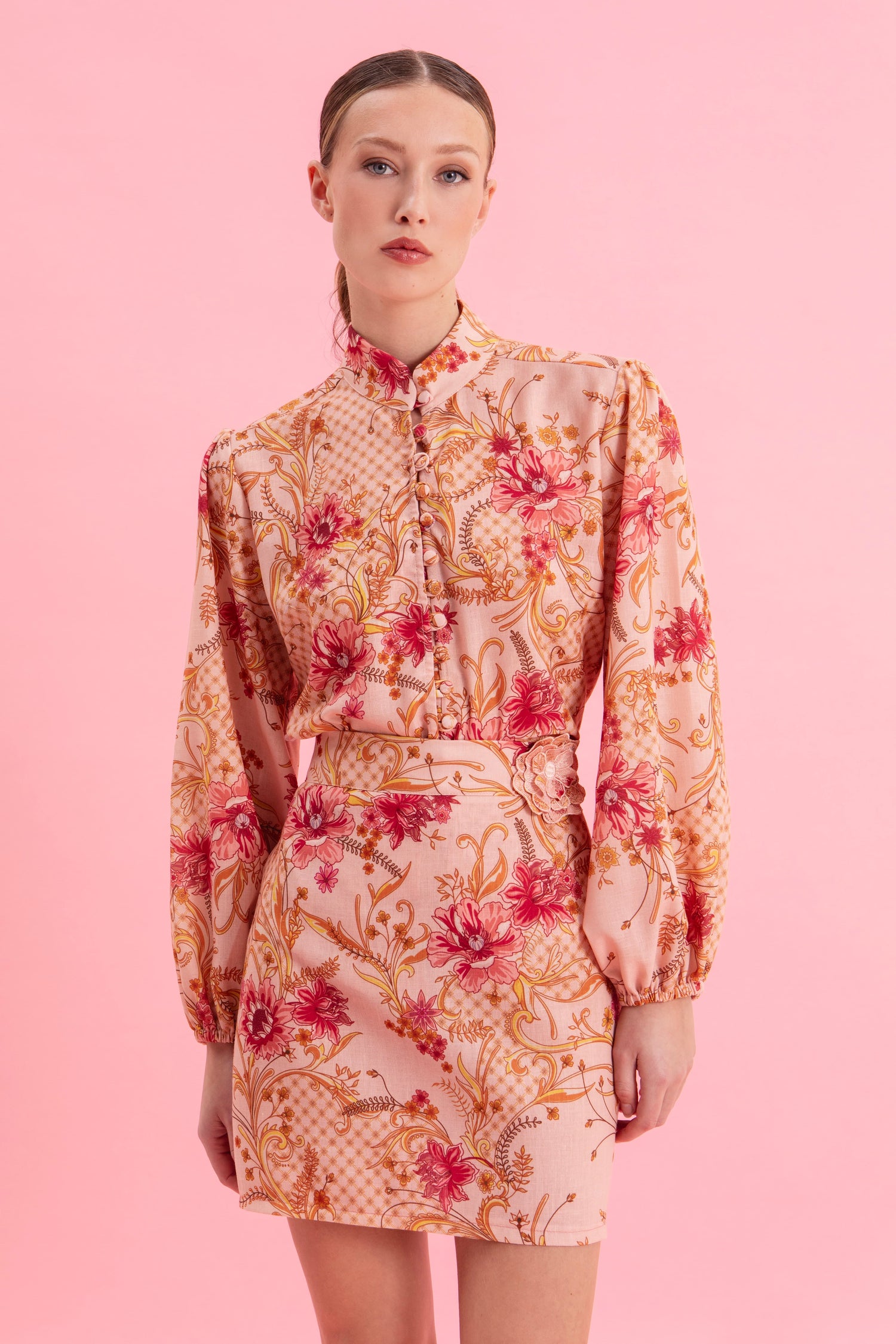 DUSTY PINK LINEN SHIRT