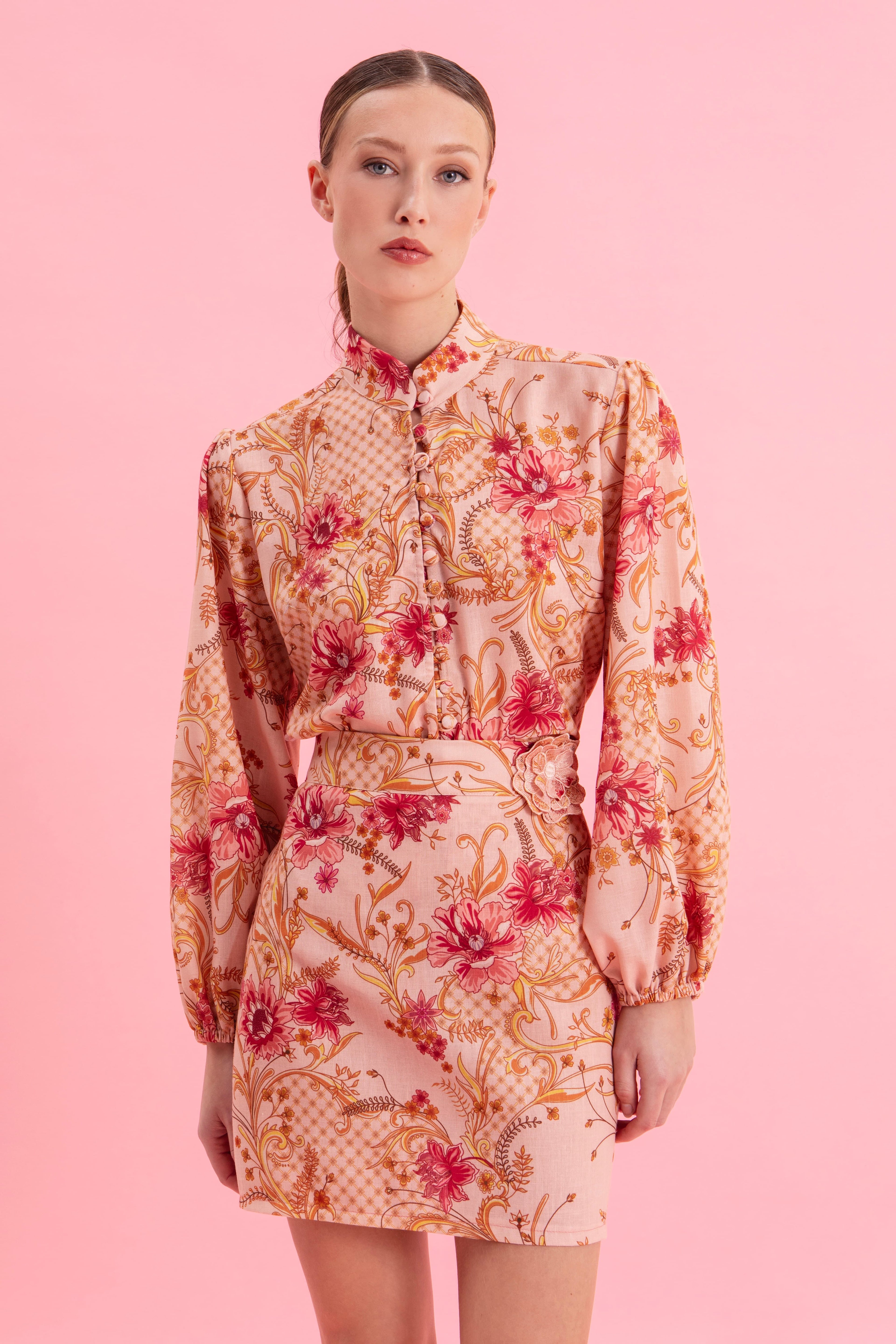 DUSTY PINK LINEN SHIRT