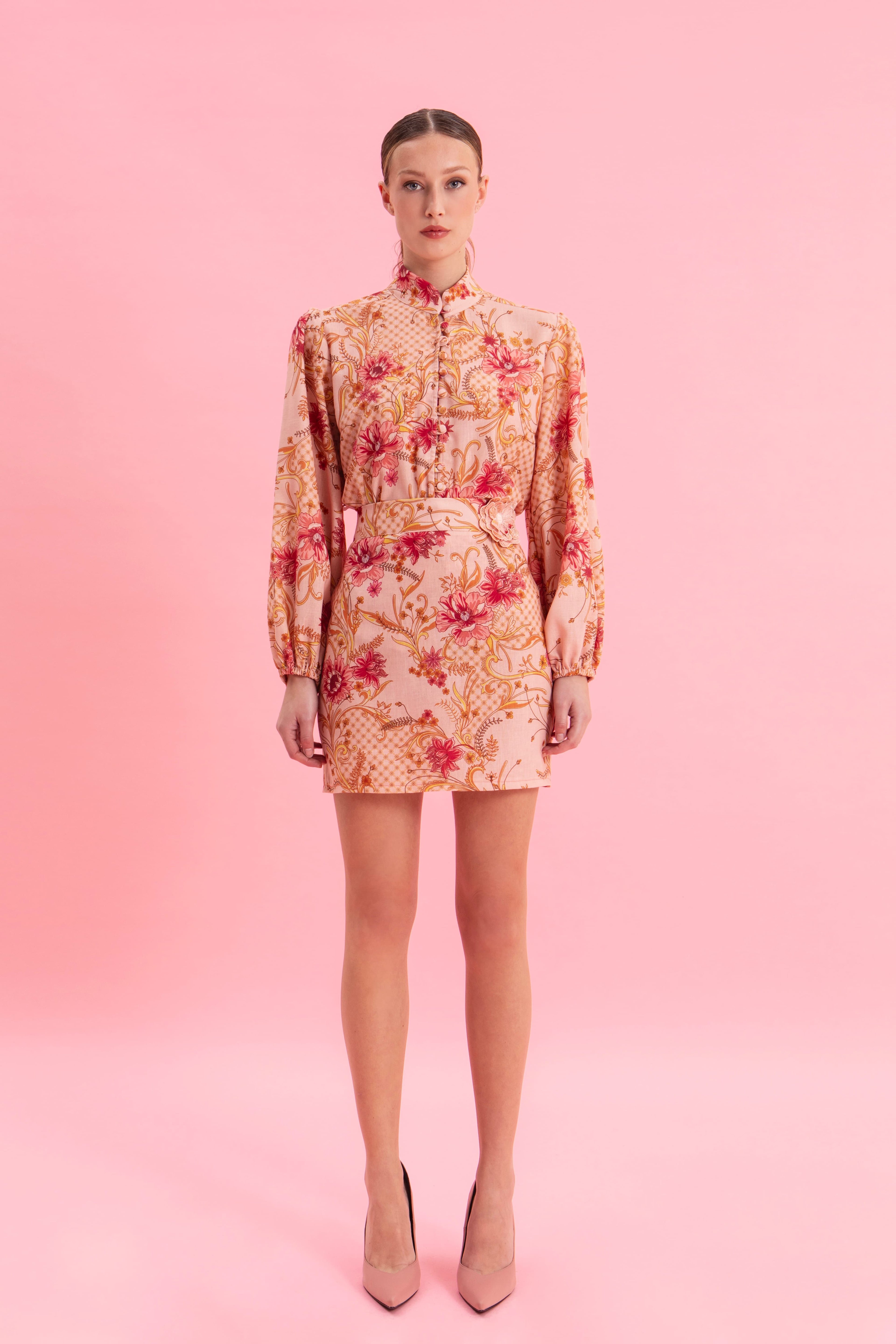 DUSTY PINK LINEN SHIRT