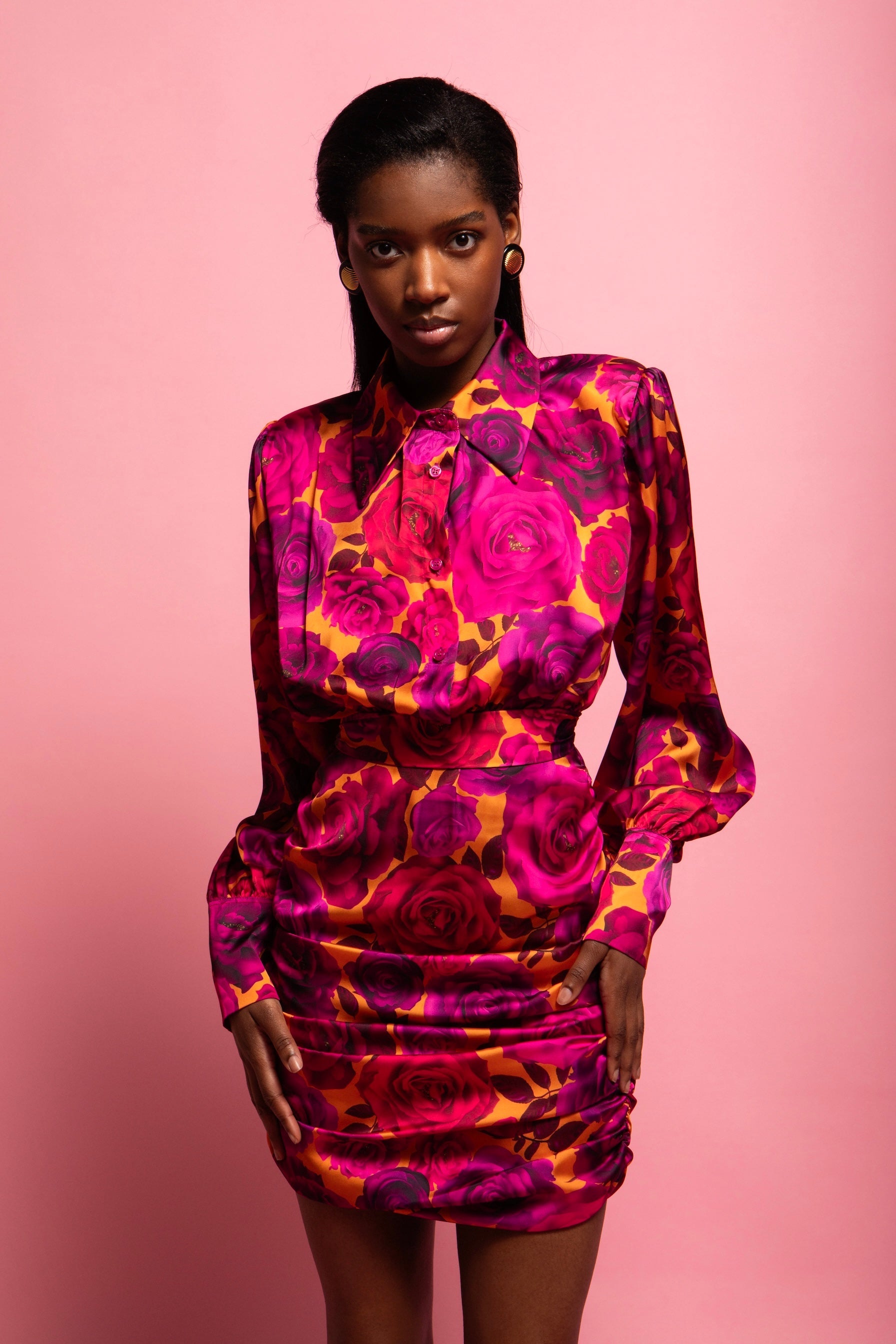 MONICA MINI SATIN DRESS