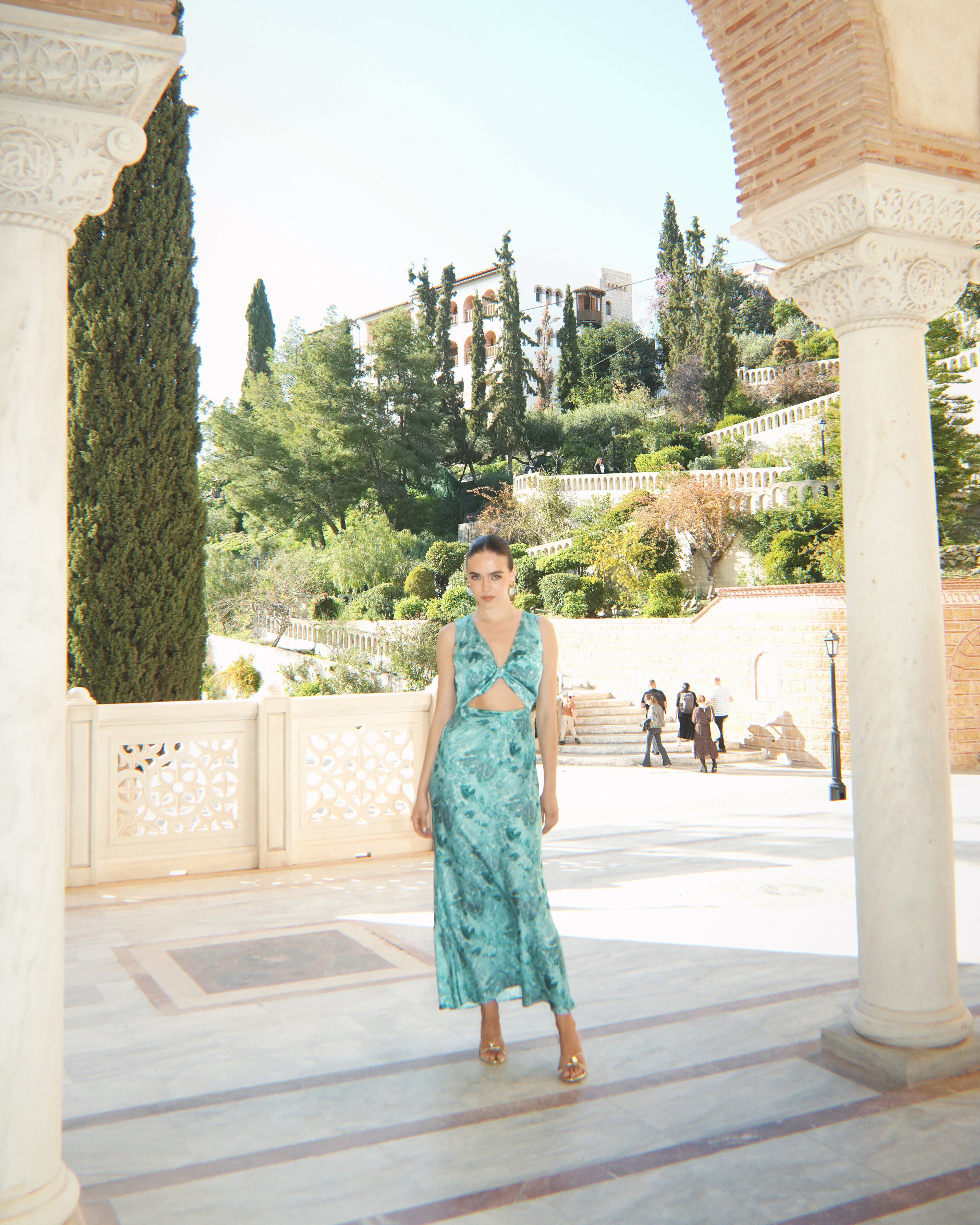 SERAFINA MIDI SATIN DRESS