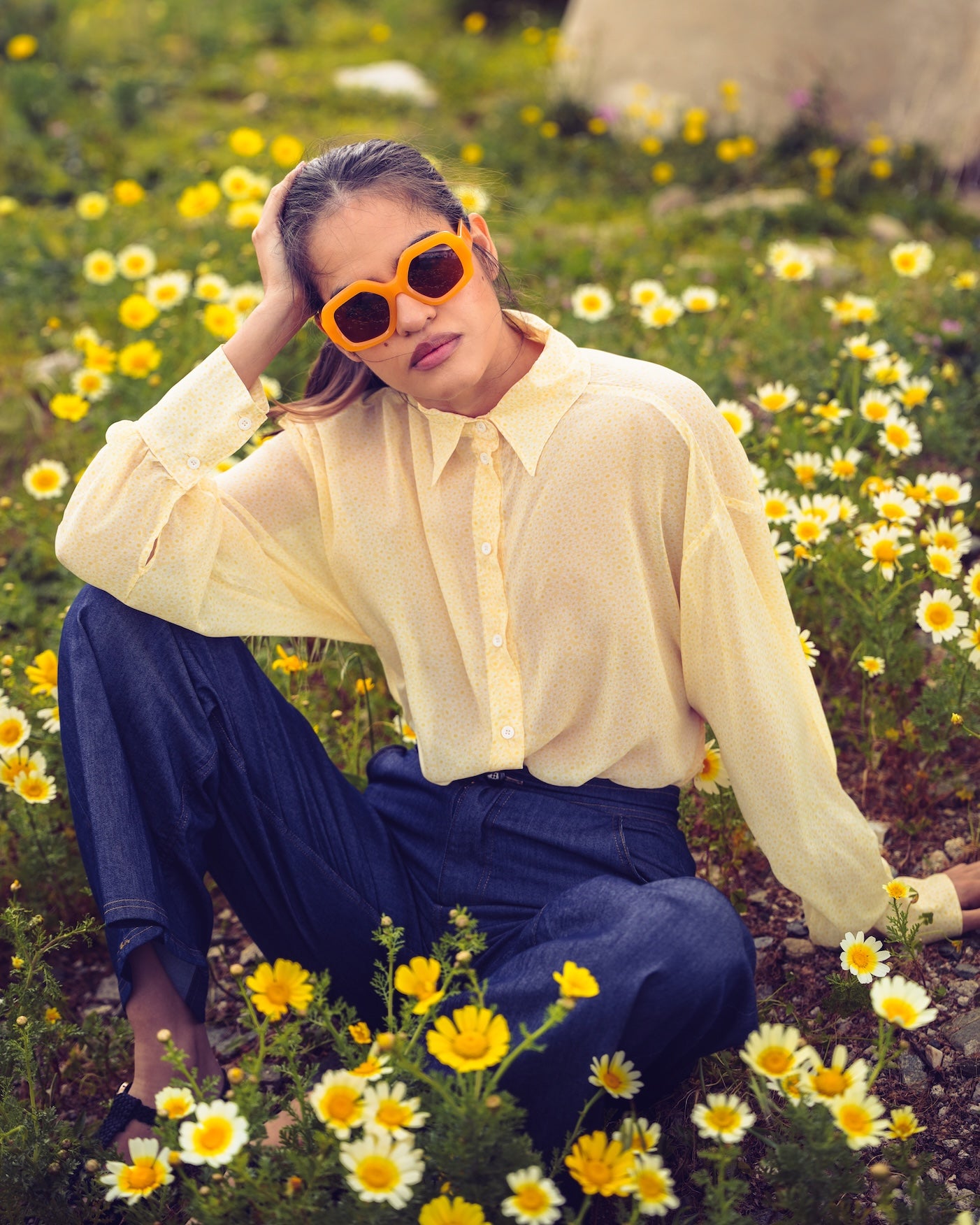 LIGHT YELLOW CHAMOMILE SHIRT- ONLINE EXCLUSIVE