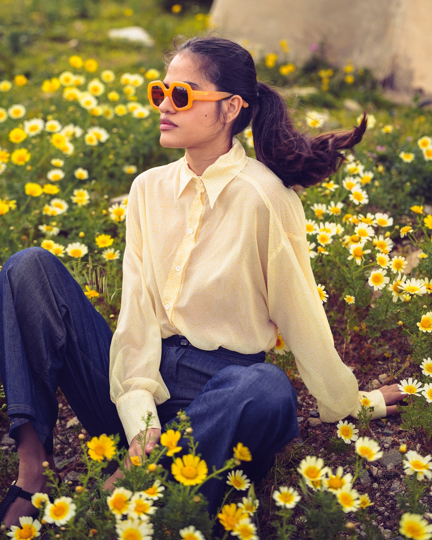 LIGHT YELLOW CHAMOMILE SHIRT- ONLINE EXCLUSIVE