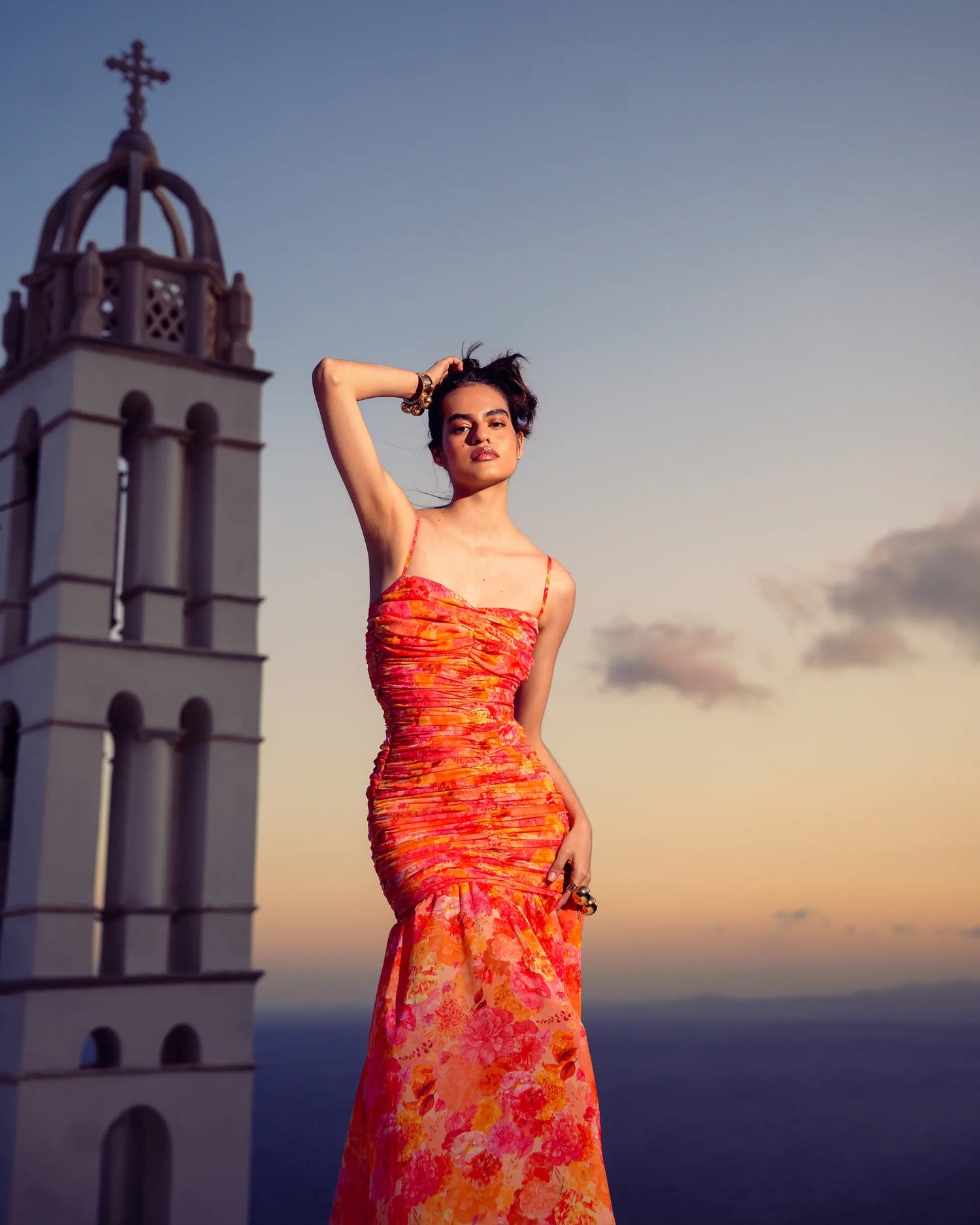 TANGERINE PARADISE MAXI DRESS