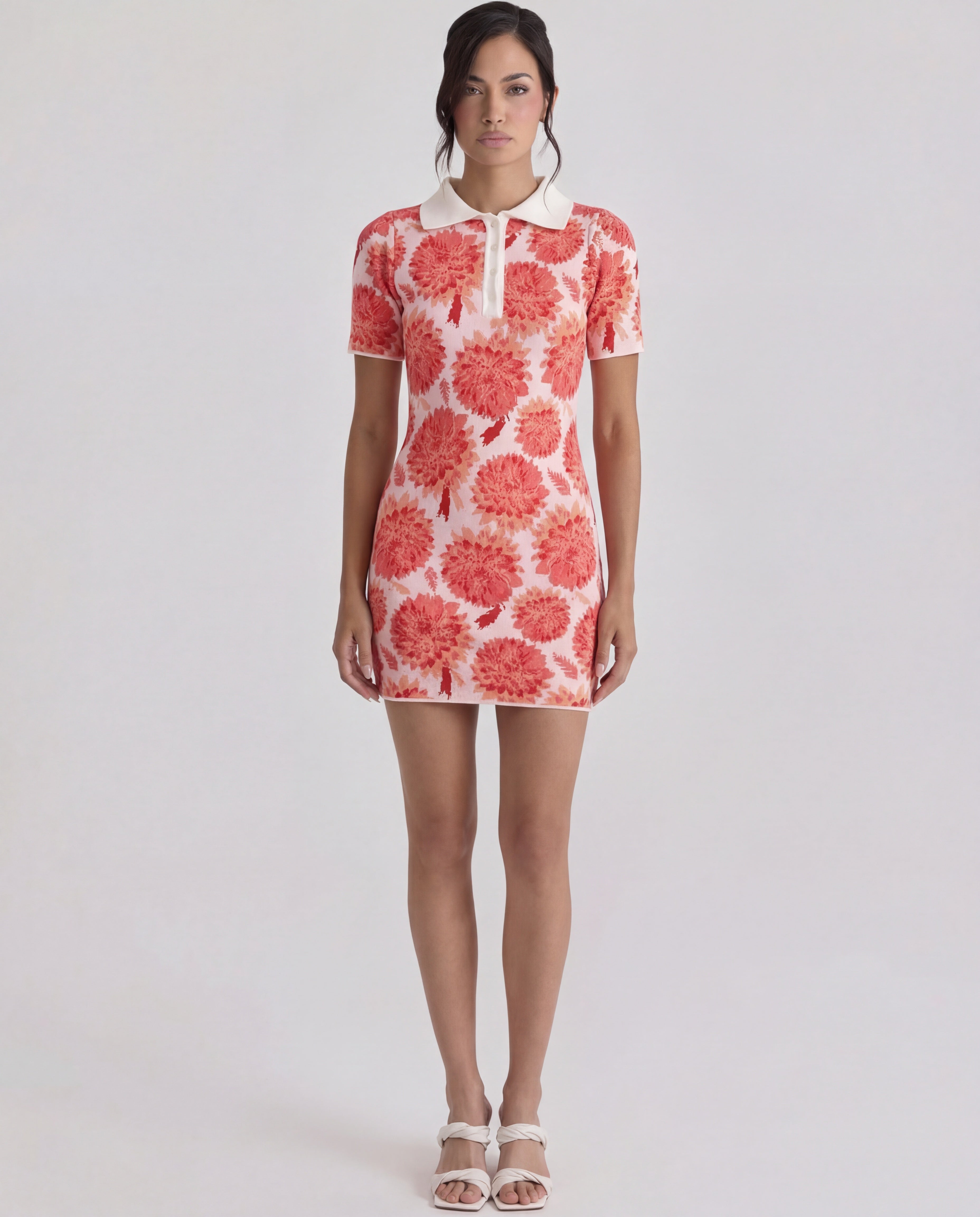 CECILIA MINI KNITTED JACQUARD DRESS