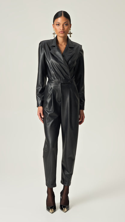 NOIR AUTHORITY SOFT LEATHER JUMPSUIT - COMING SOON