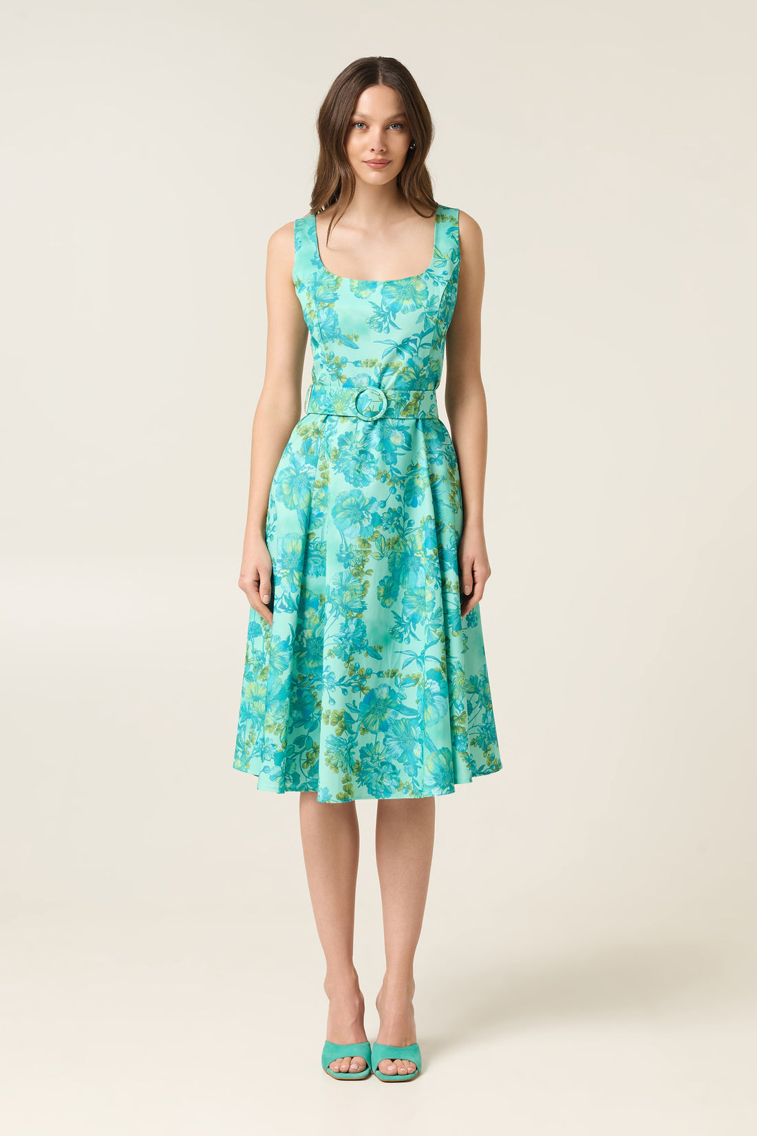 CELESTE MIDI DRESS WITH BELT