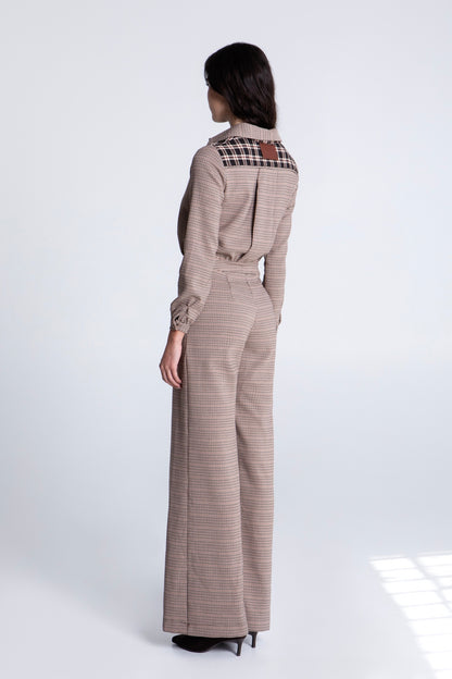 OXFORD PLAID JUMPSUIT