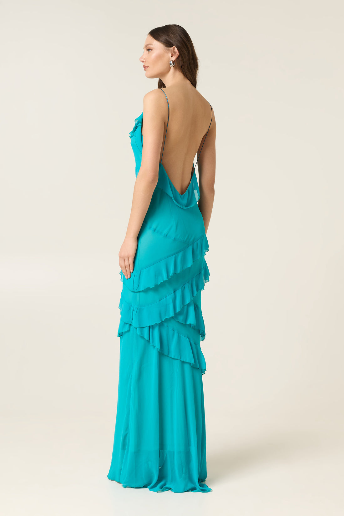 AEGEAN MAXI DRESS WITH RUFFLES