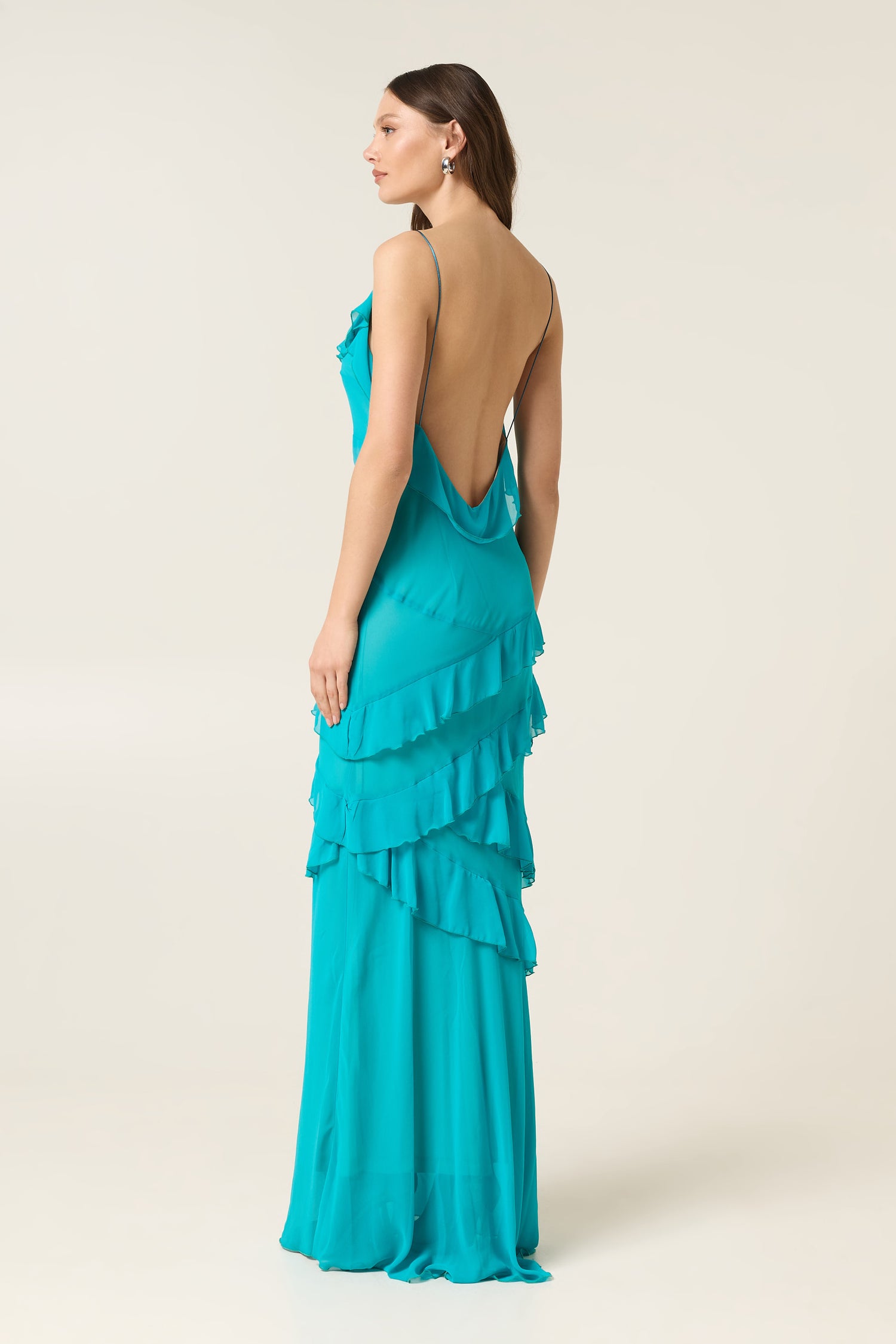 AEGEAN MAXI DRESS WITH RUFFLES