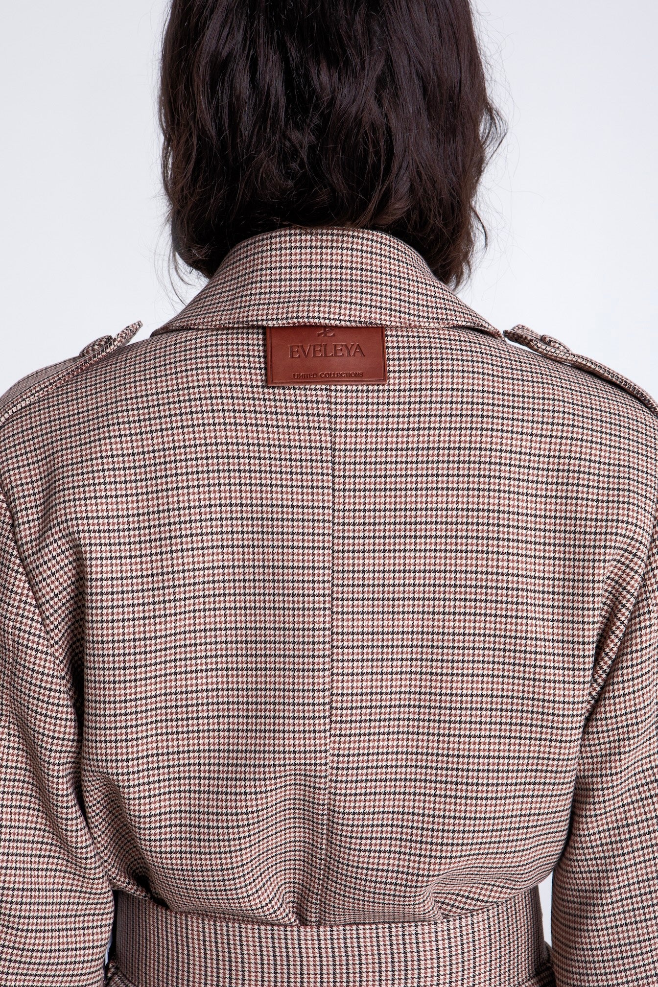 OXFORD PLAID TRENCH COAT