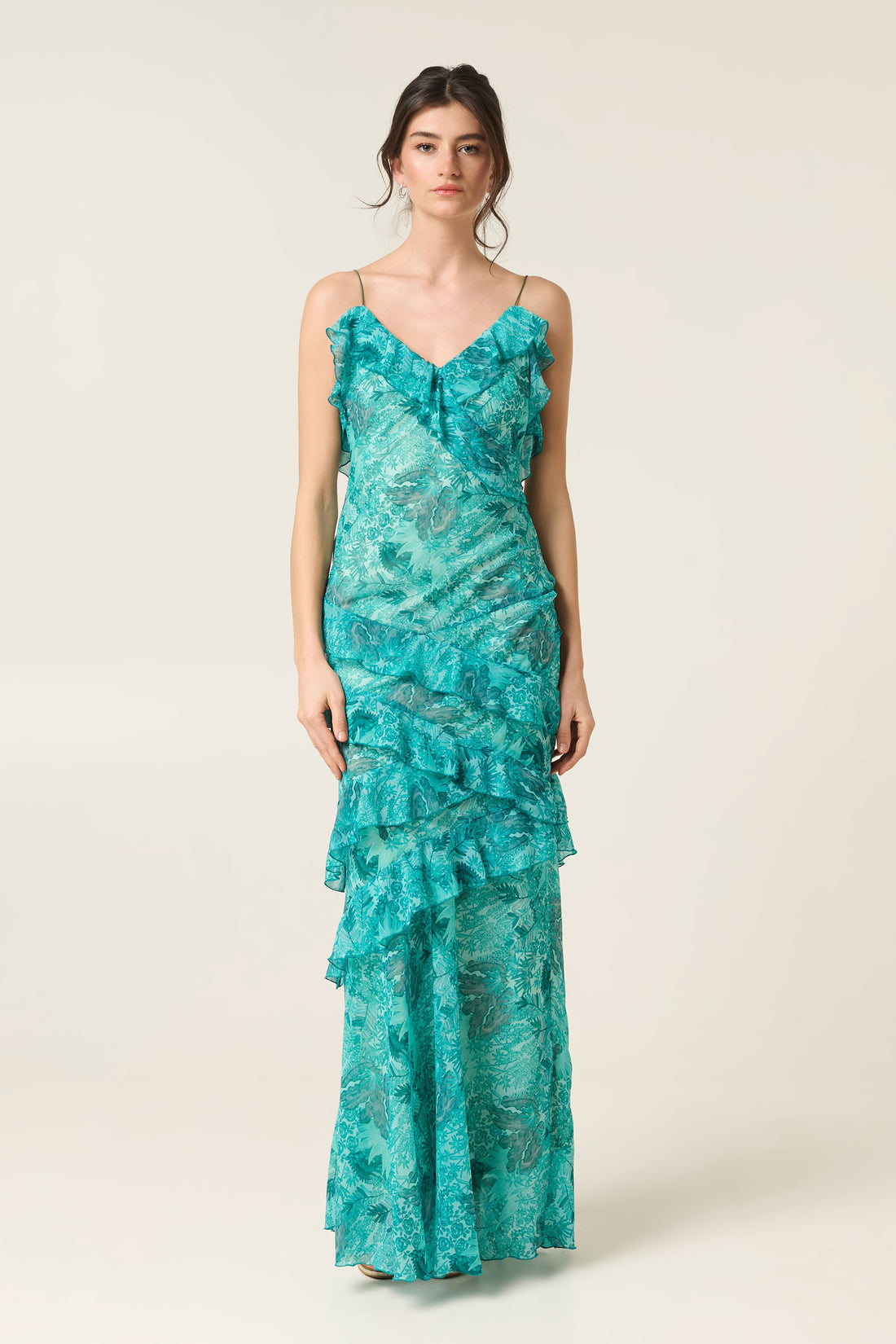 SERAFINA MAXI DRESS WITH RUFFLES