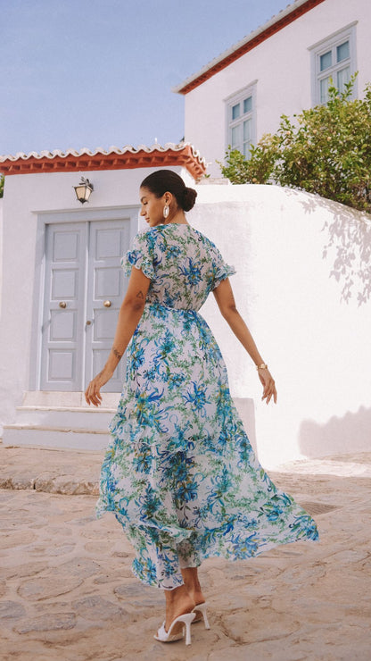 VIVIAN MAXI DRESS WITH RUFFLES