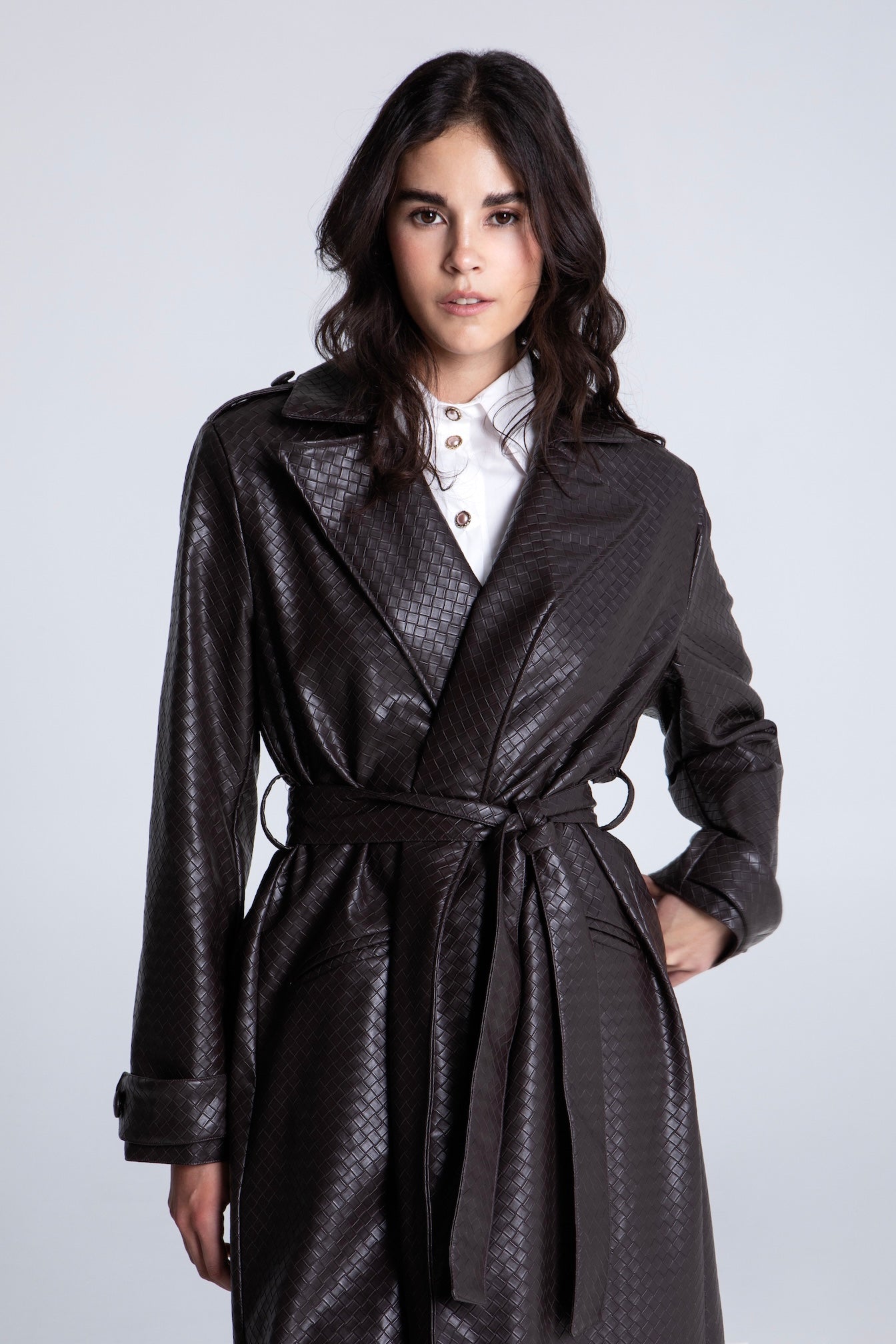 DARK CHOCOLATE TRENCH COAT
