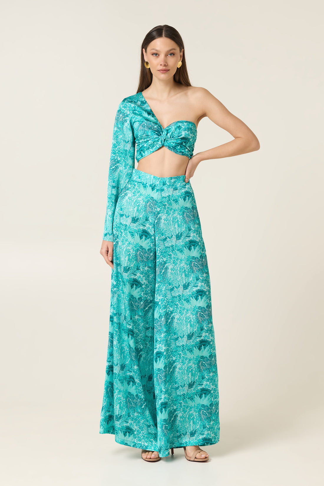 SERAFINA HIGH WAISTED SATIN PANTS
