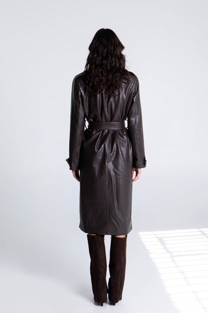 DARK CHOCOLATE TRENCH COAT