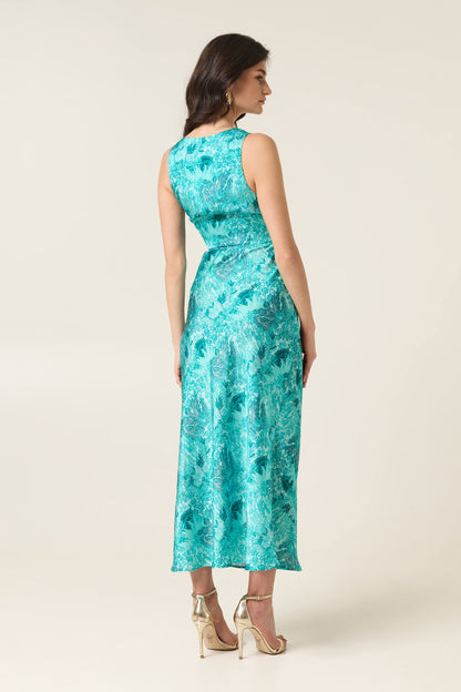 SERAFINA MIDI SATIN DRESS