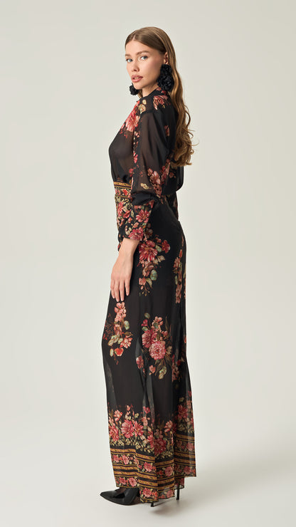 MIDNIGHT ROSE MAXI SKIRT