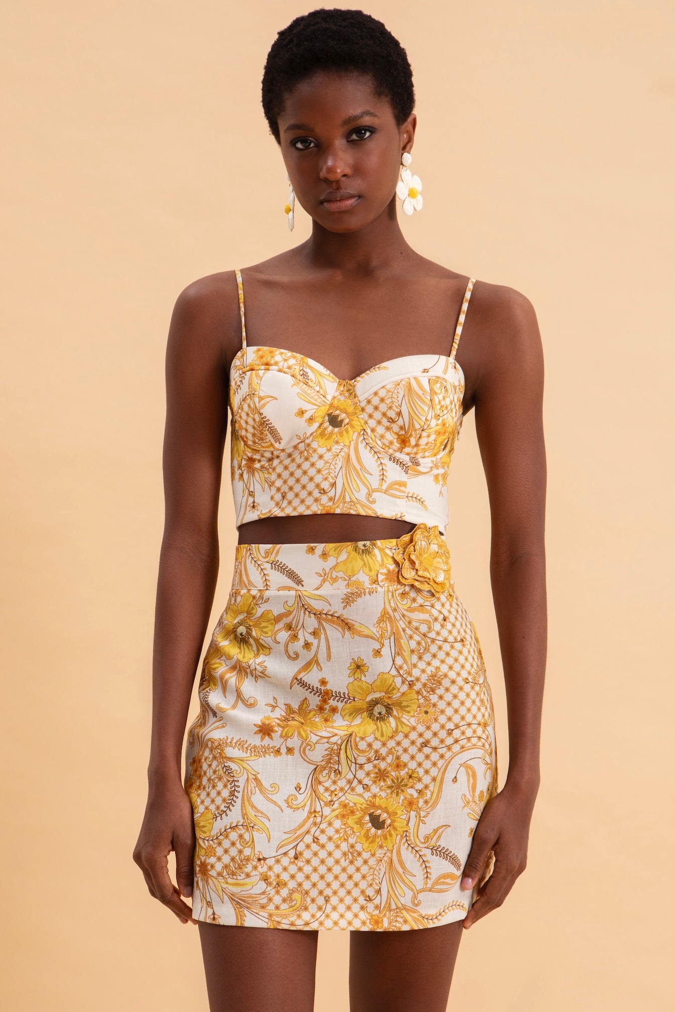 MARIGOLD LINEN BUSTIER