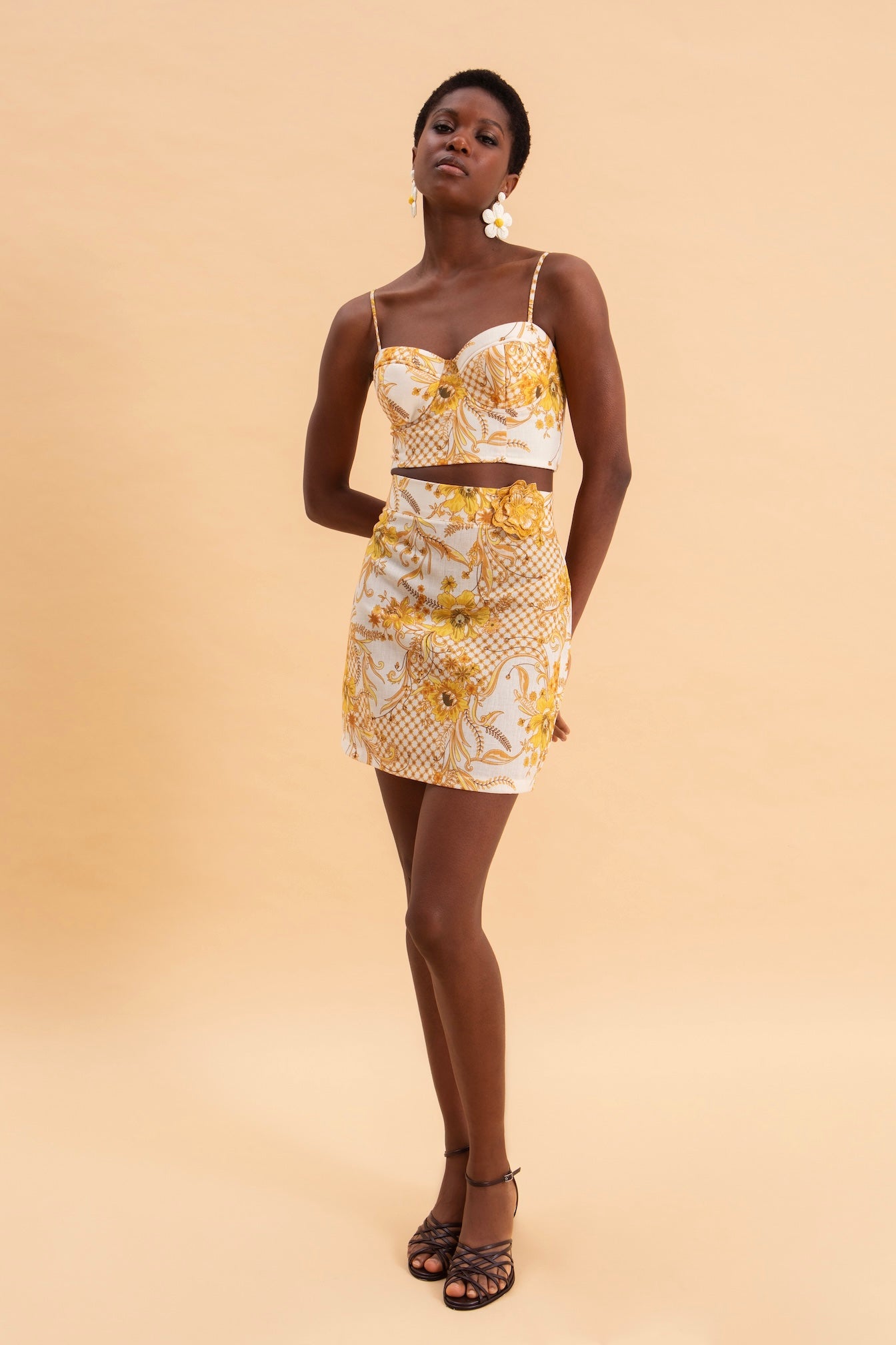 MARIGOLD LINEN BUSTIER