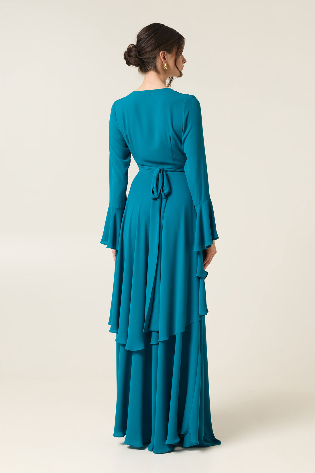 PORTO MAXI DRESS WITH RUFFLES